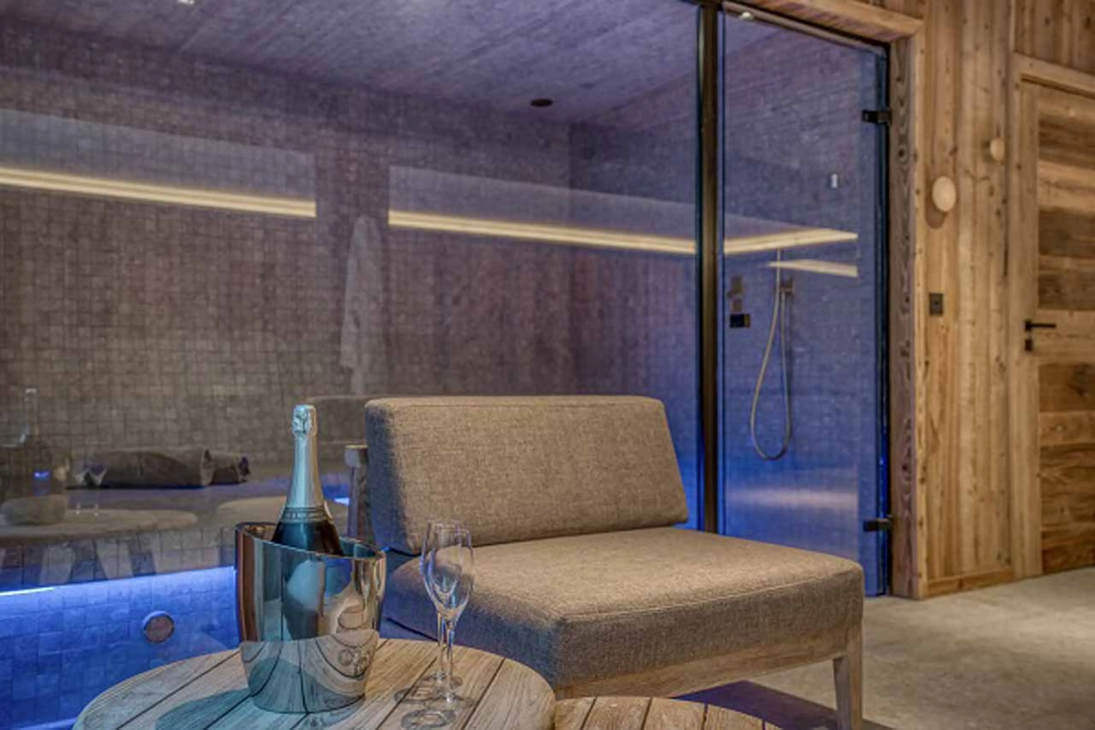 Spa area at Chalet 141 in Megeve