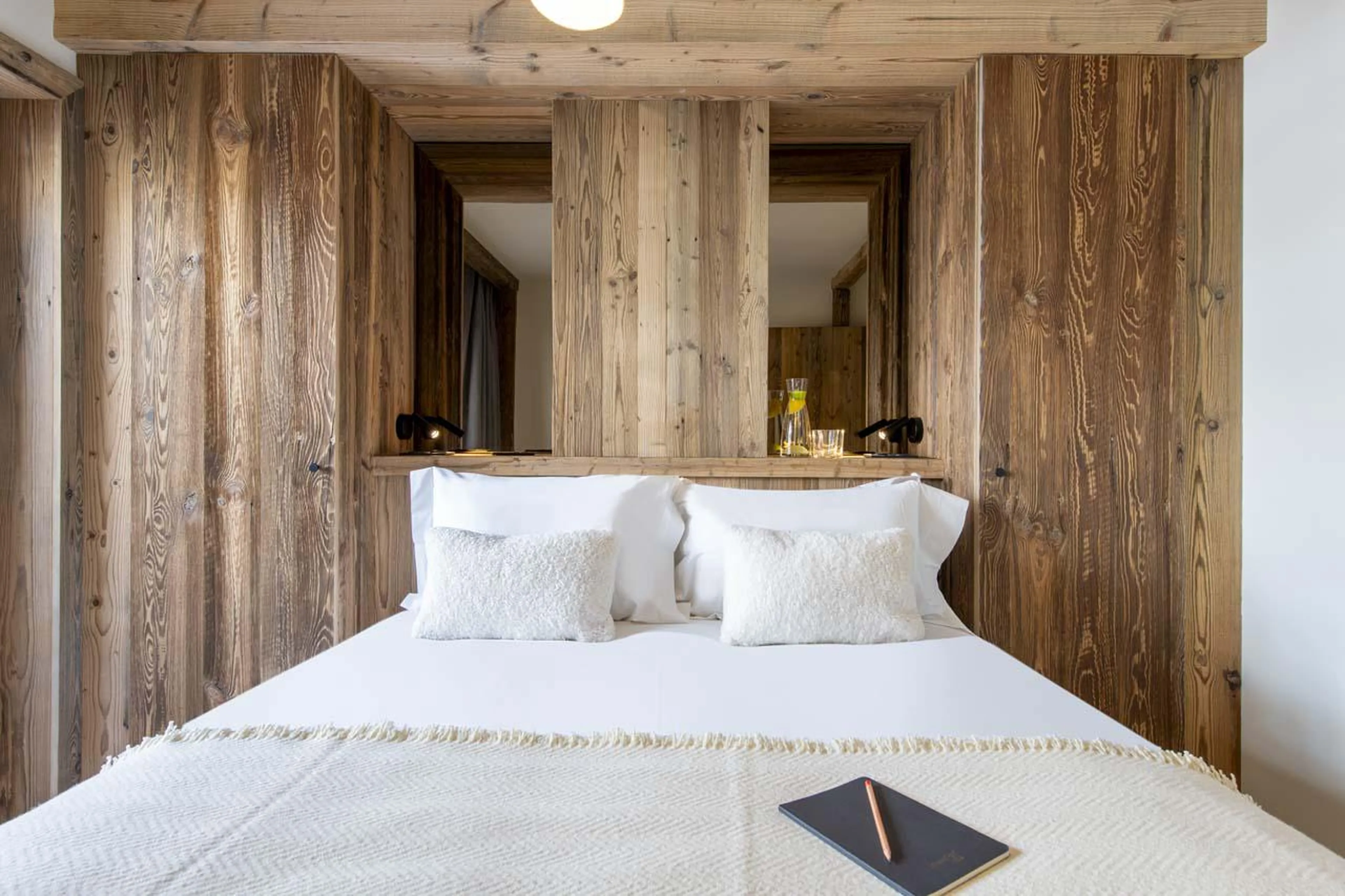 Double bedroom with plentiful storage space at Chalet 1850 in Val d'Isere