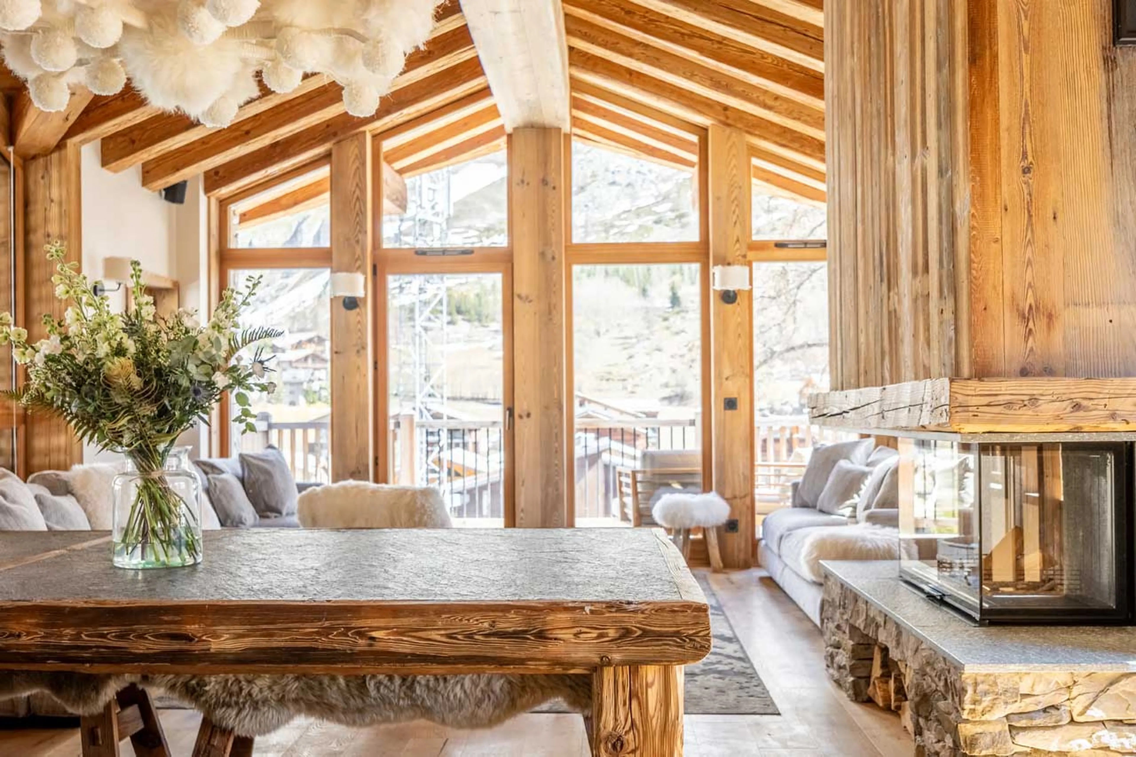 Dining table at Chalet 1855 in Val d'Isere