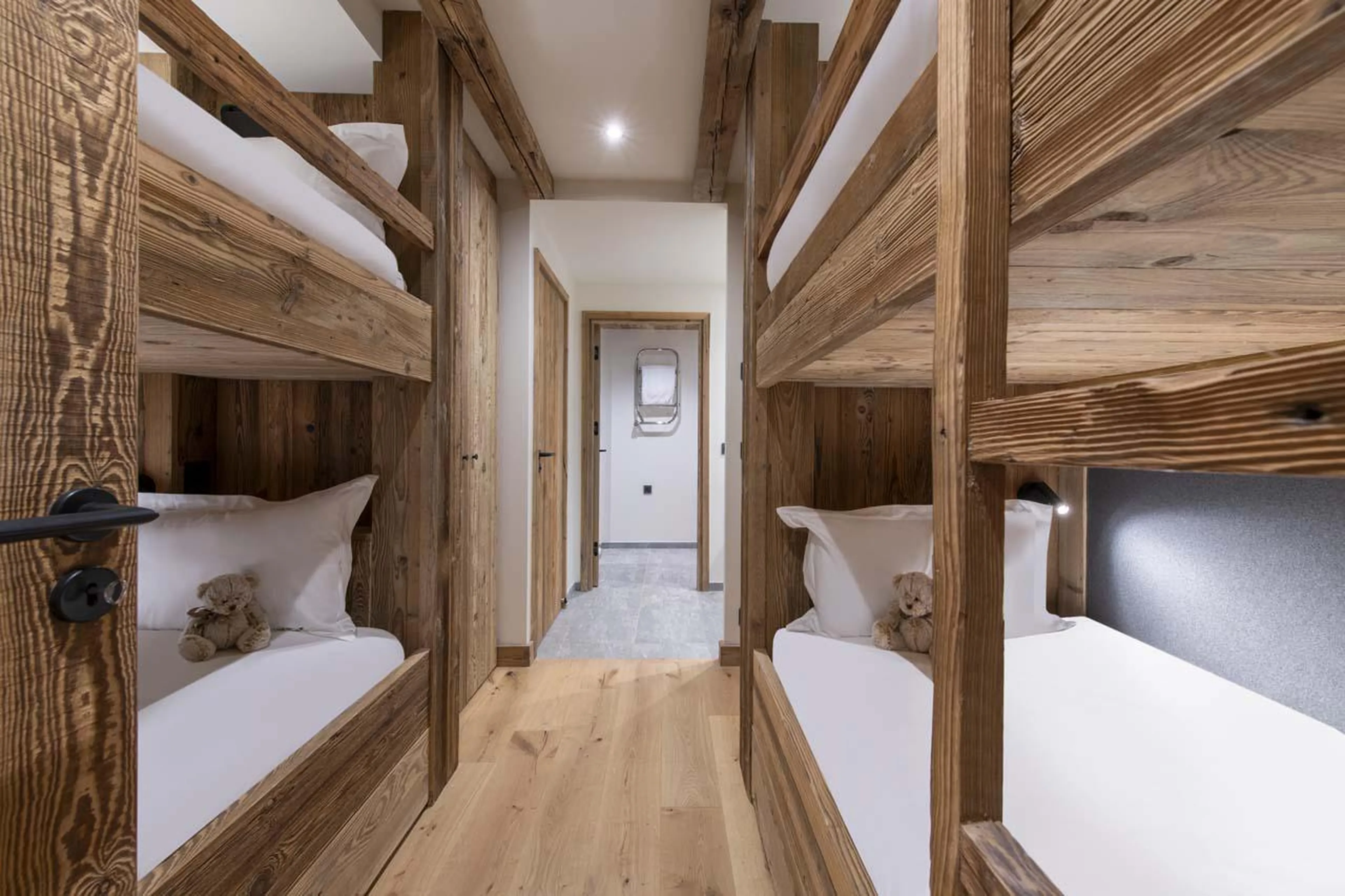 Quad bunk bedroom at Chalet 1855 in Val d'Isere