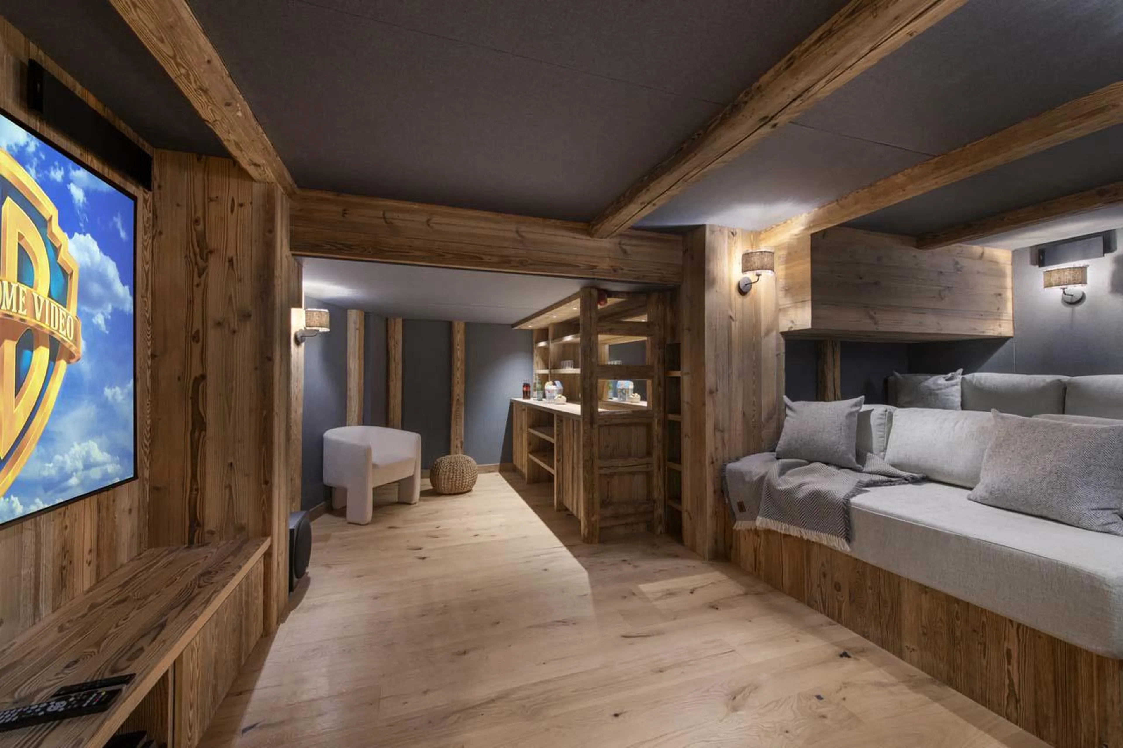 Cosy movie room at Chalet 1855 in Val d'Isere