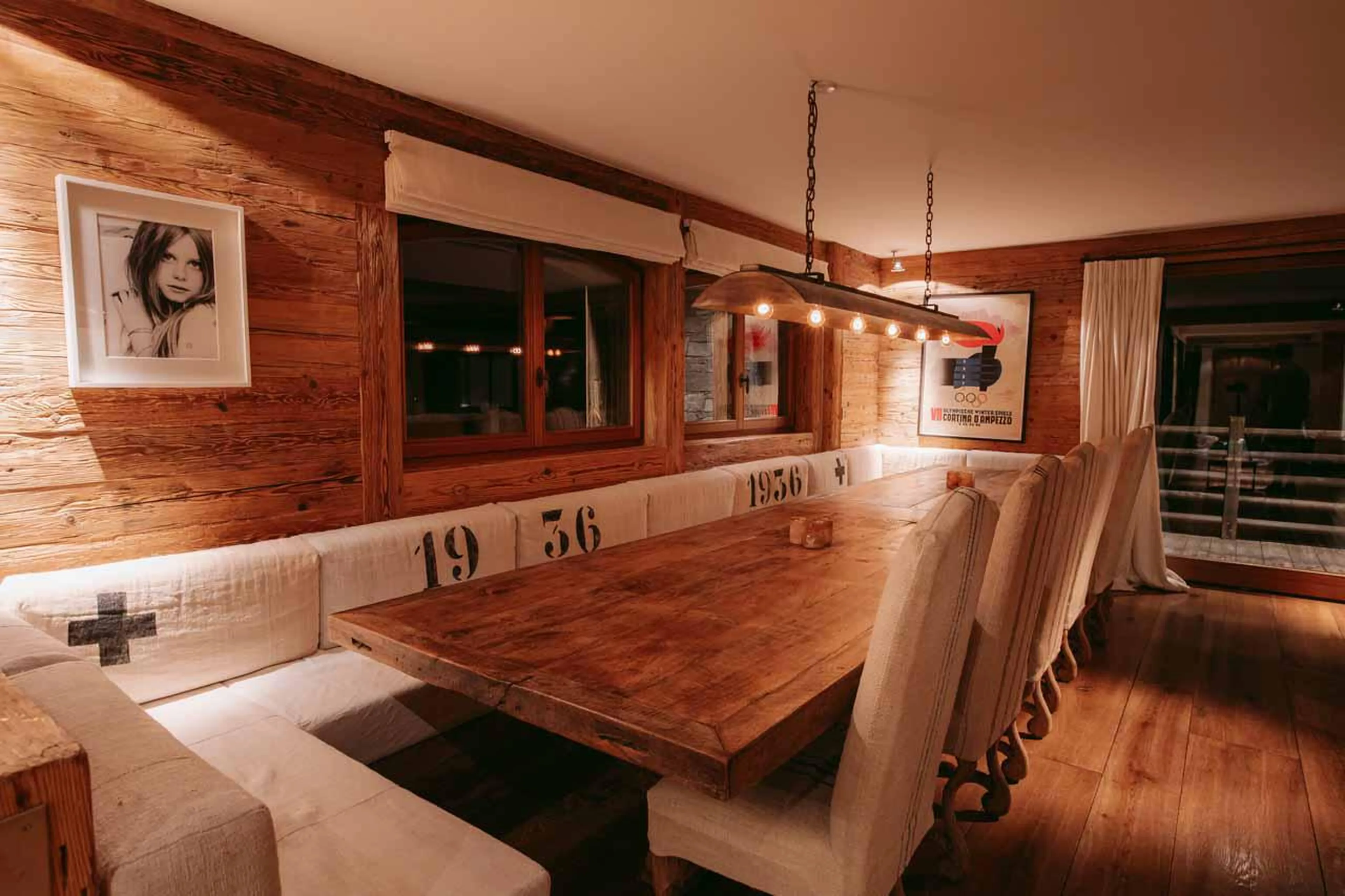 Dining area at Chalet 1936 in Verbier