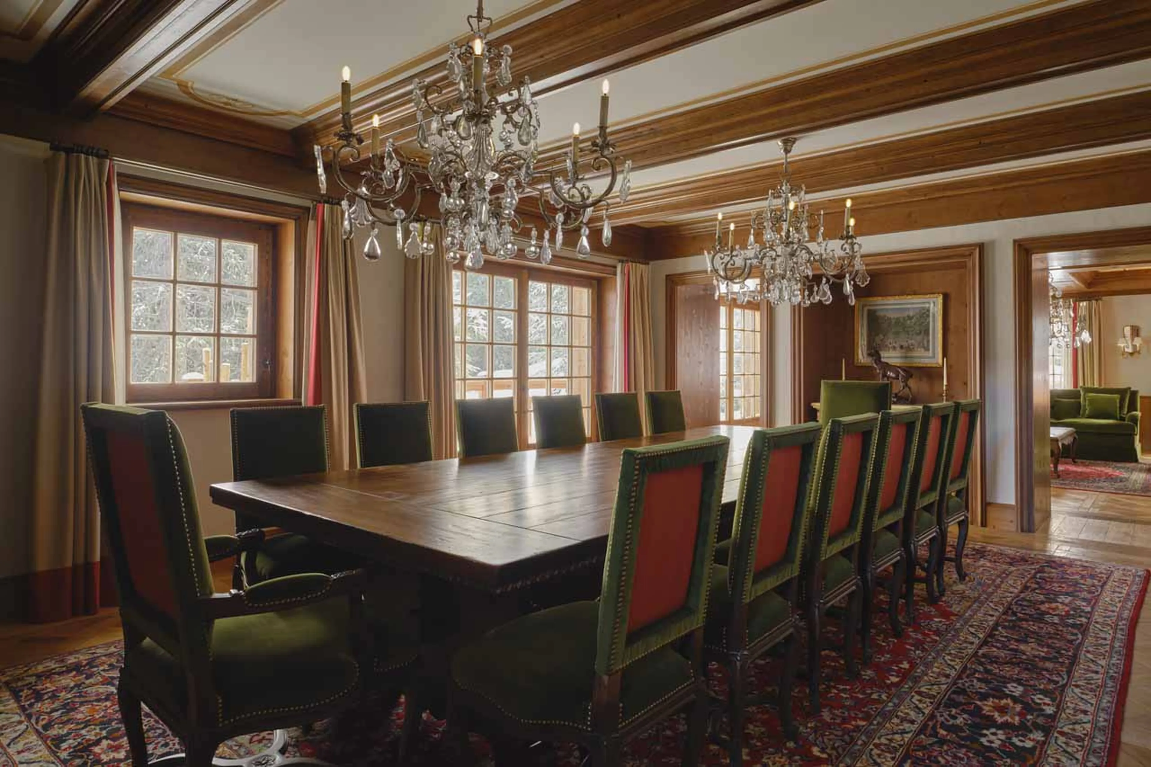 Dining room at Chalet Airelles 1946 in Courchevel 1850