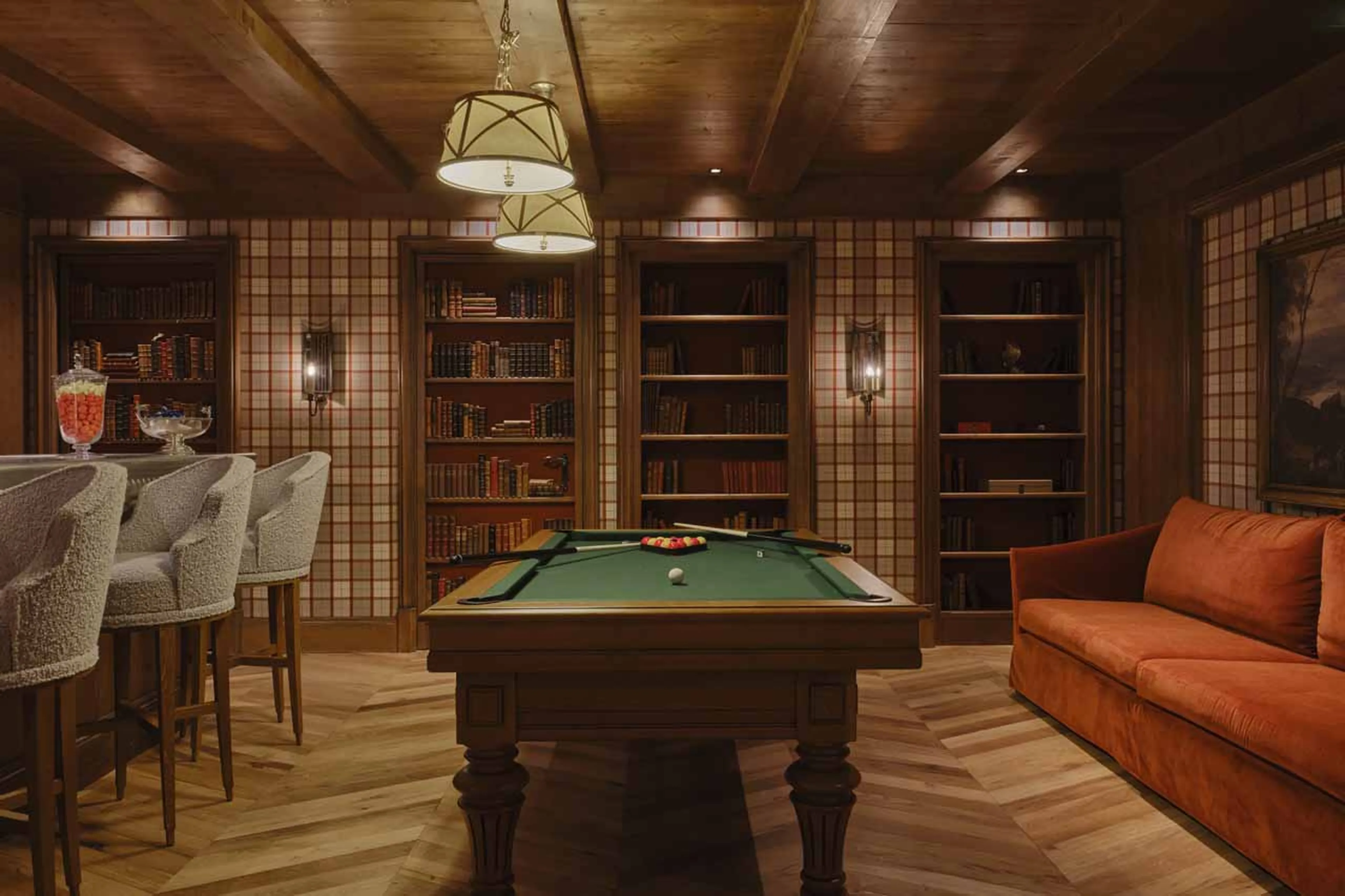 Games room at Chalet Airelles 1946 in Courchevel 1850