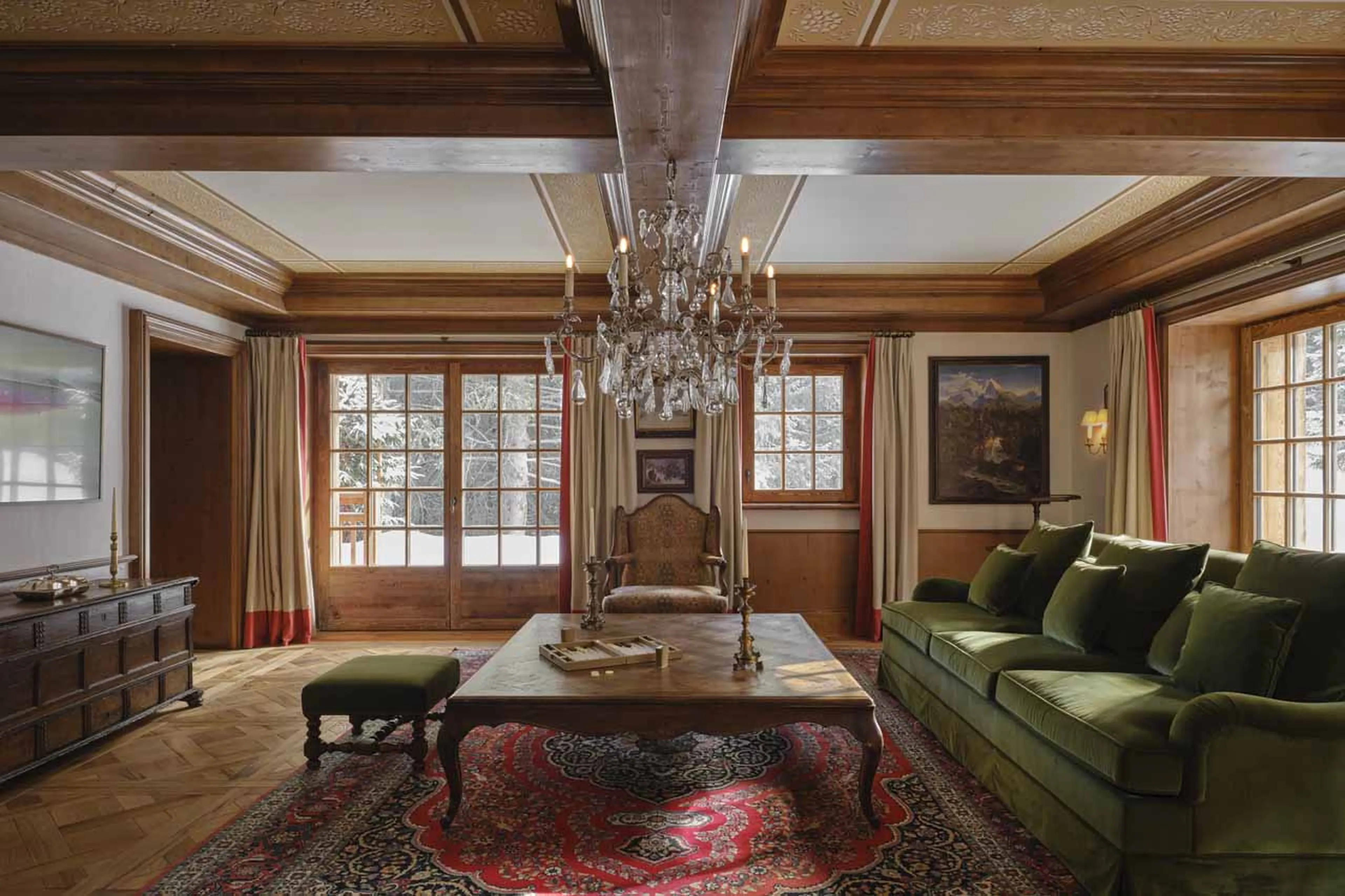Living room at Chalet Airelles 1946 in Courchevel 1850