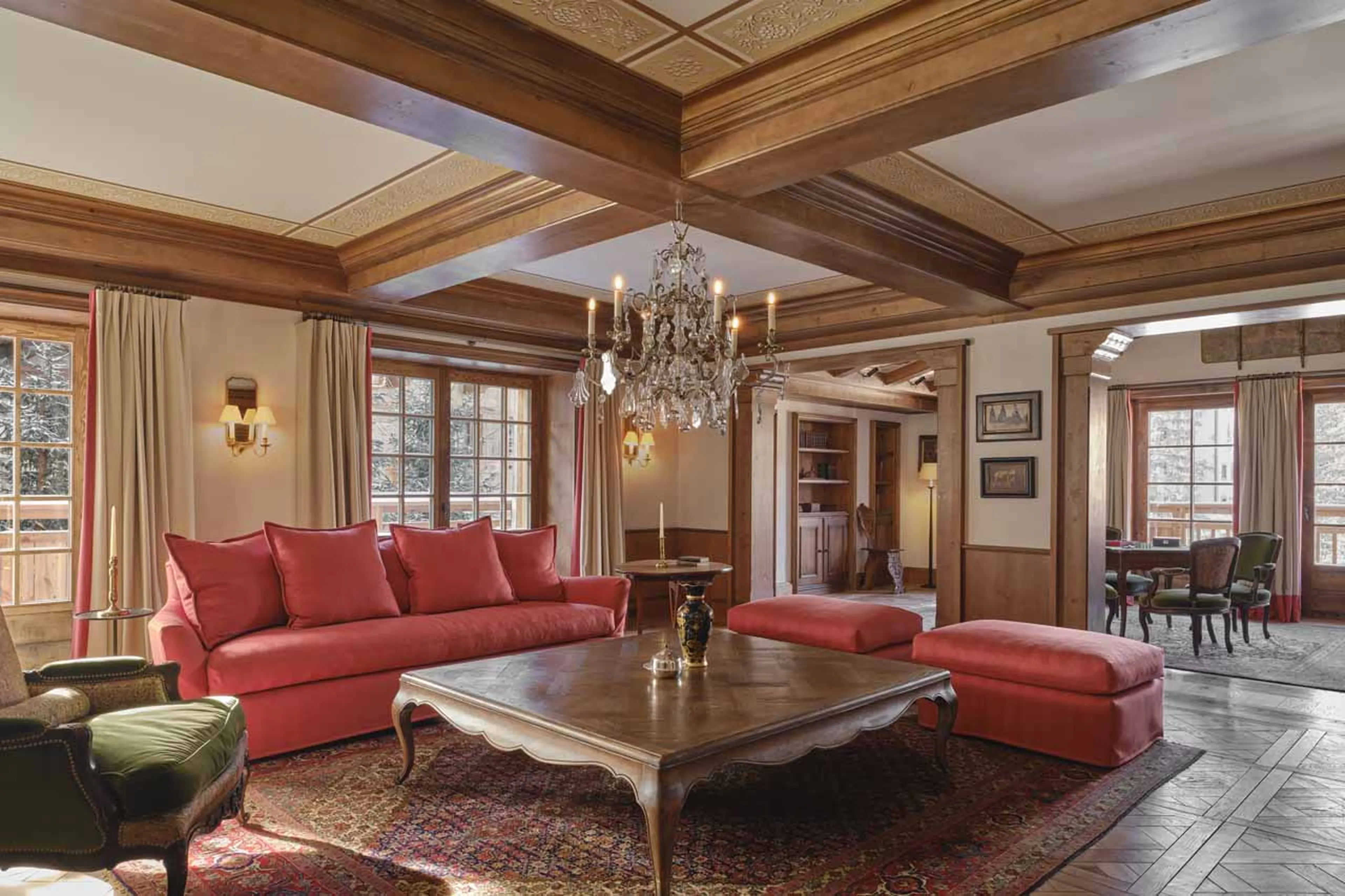 Lounge at Chalet Airelles 1946 in Courchevel 1850