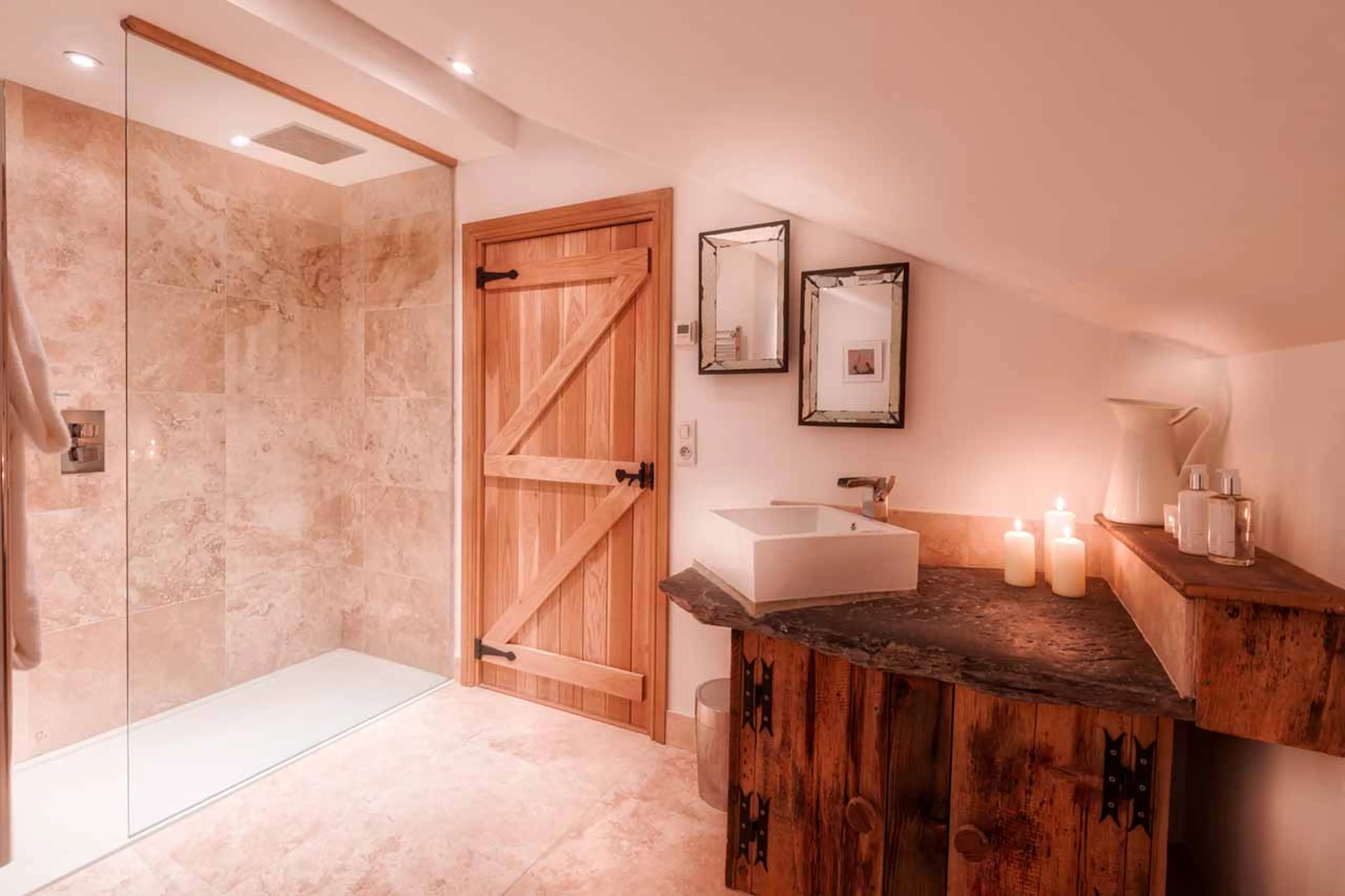 Bathroom one at Chalet 46˚ in Morzine