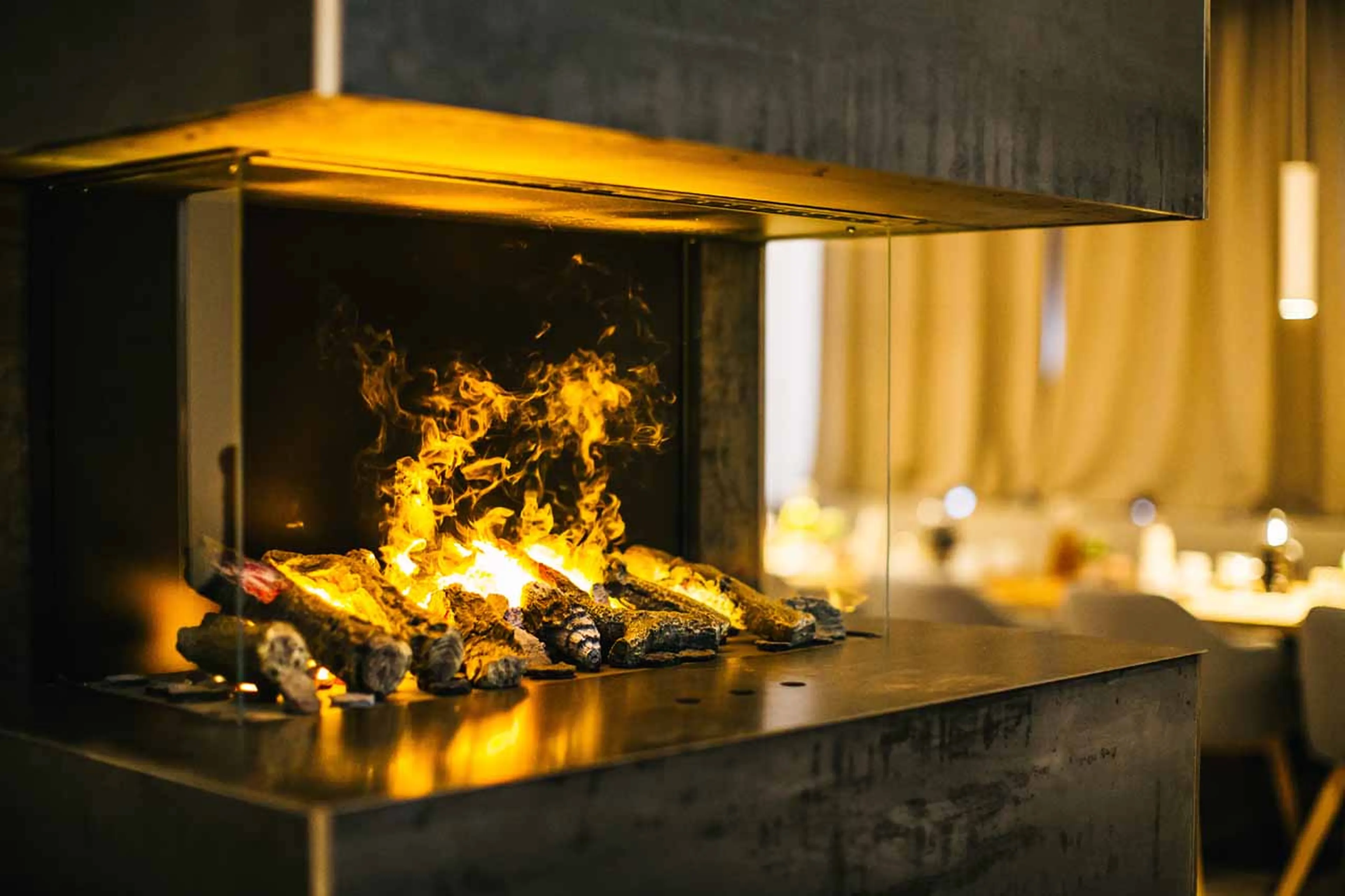 Fireplace at Chalet 47 in St Anton