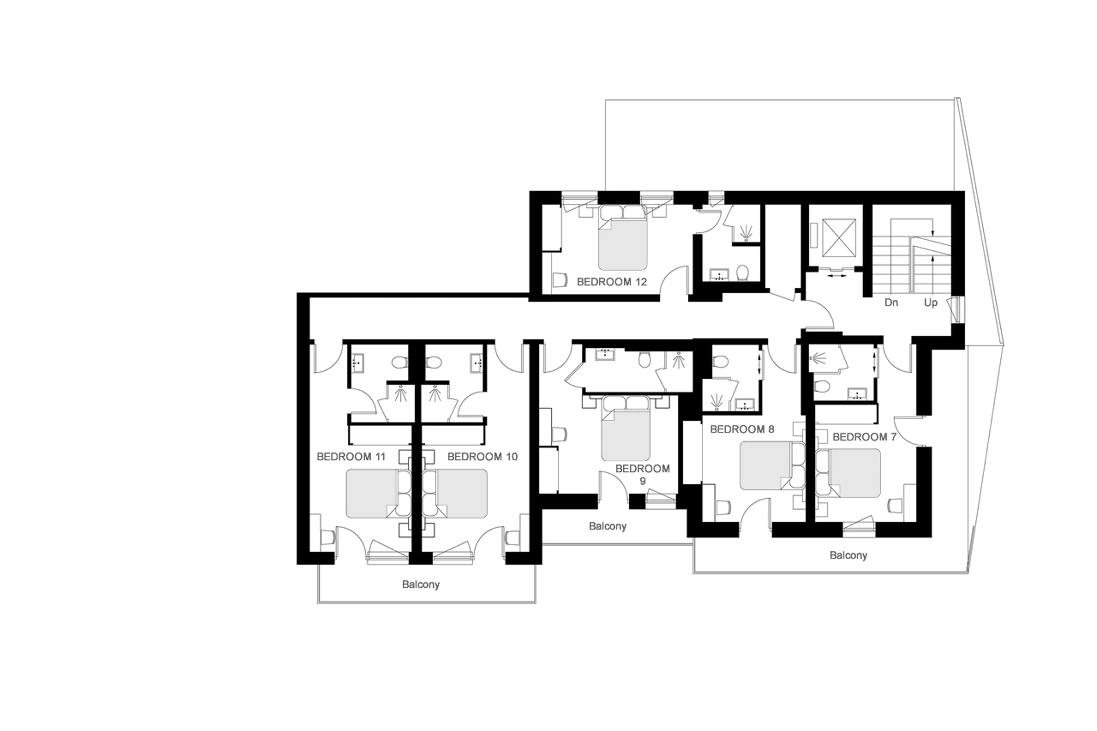 Level 1 floor plan of Chalet 47 in St Anton