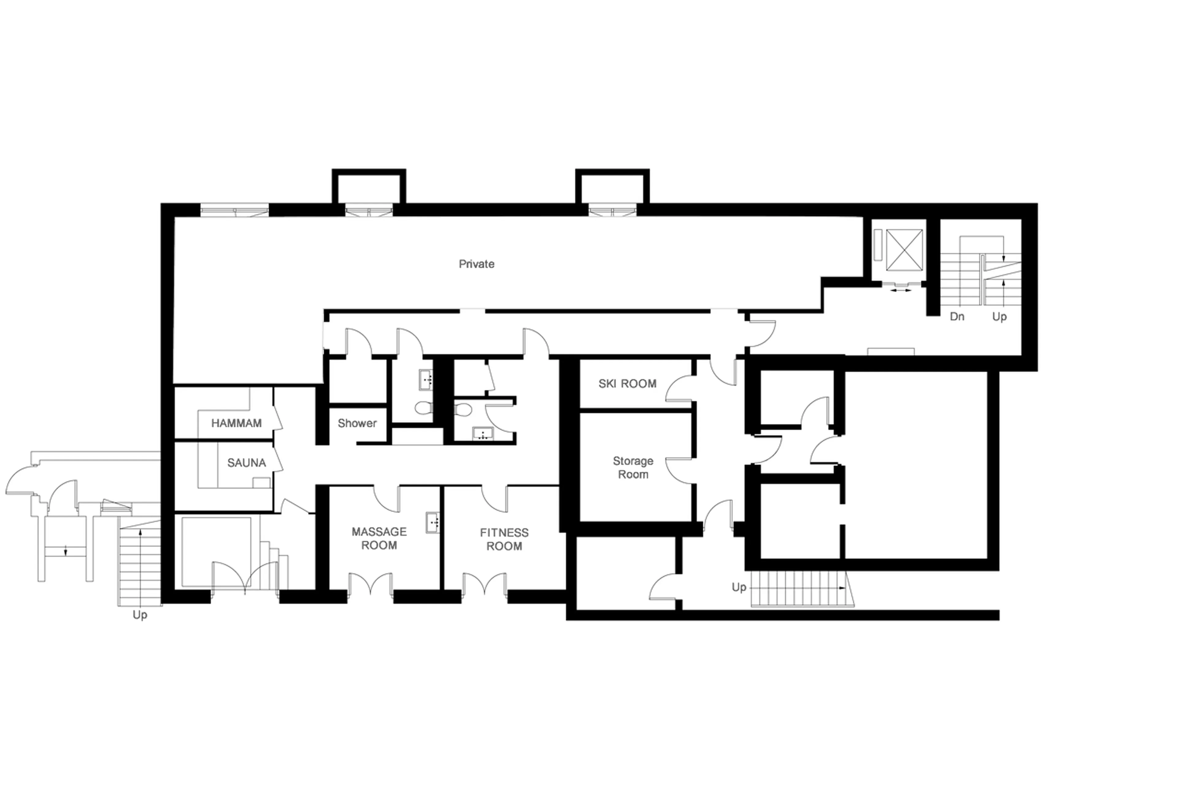 Level -1 floor plan of Chalet 47 in St Anton