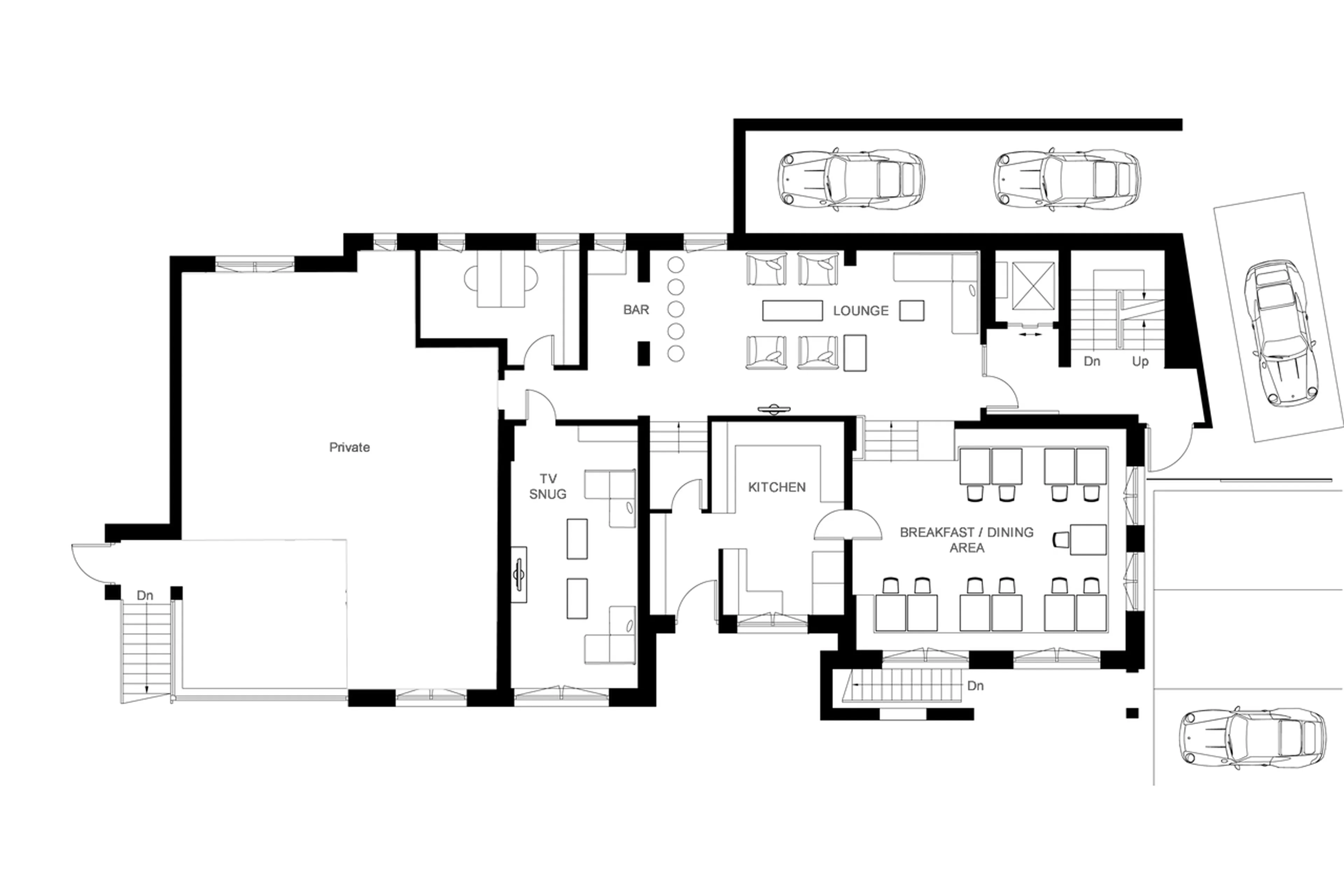Level 0 floor plan of Chalet 47 in St Anton
