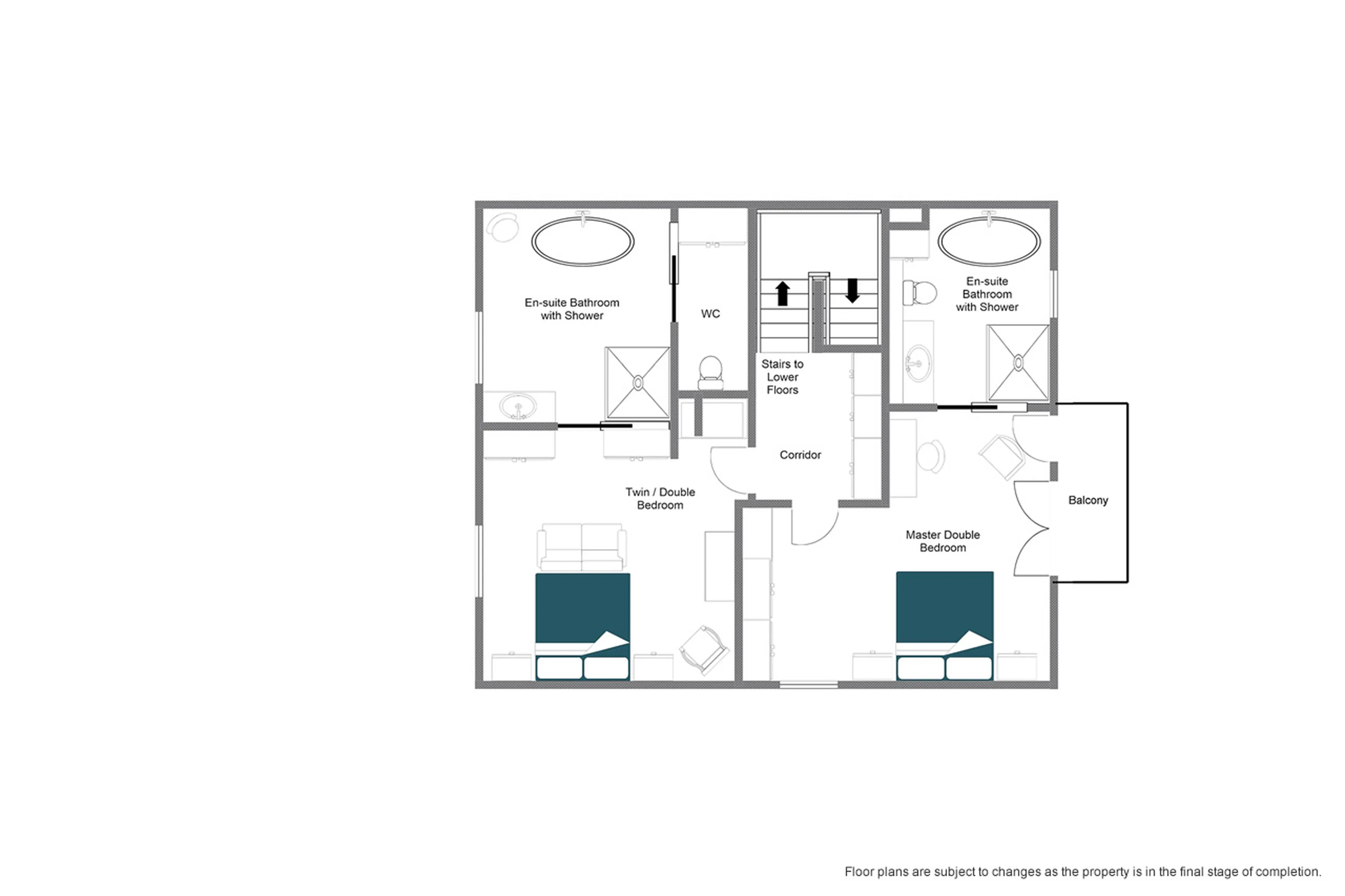 Level 1 floor plan of Chalet Abade in Val d'Isere