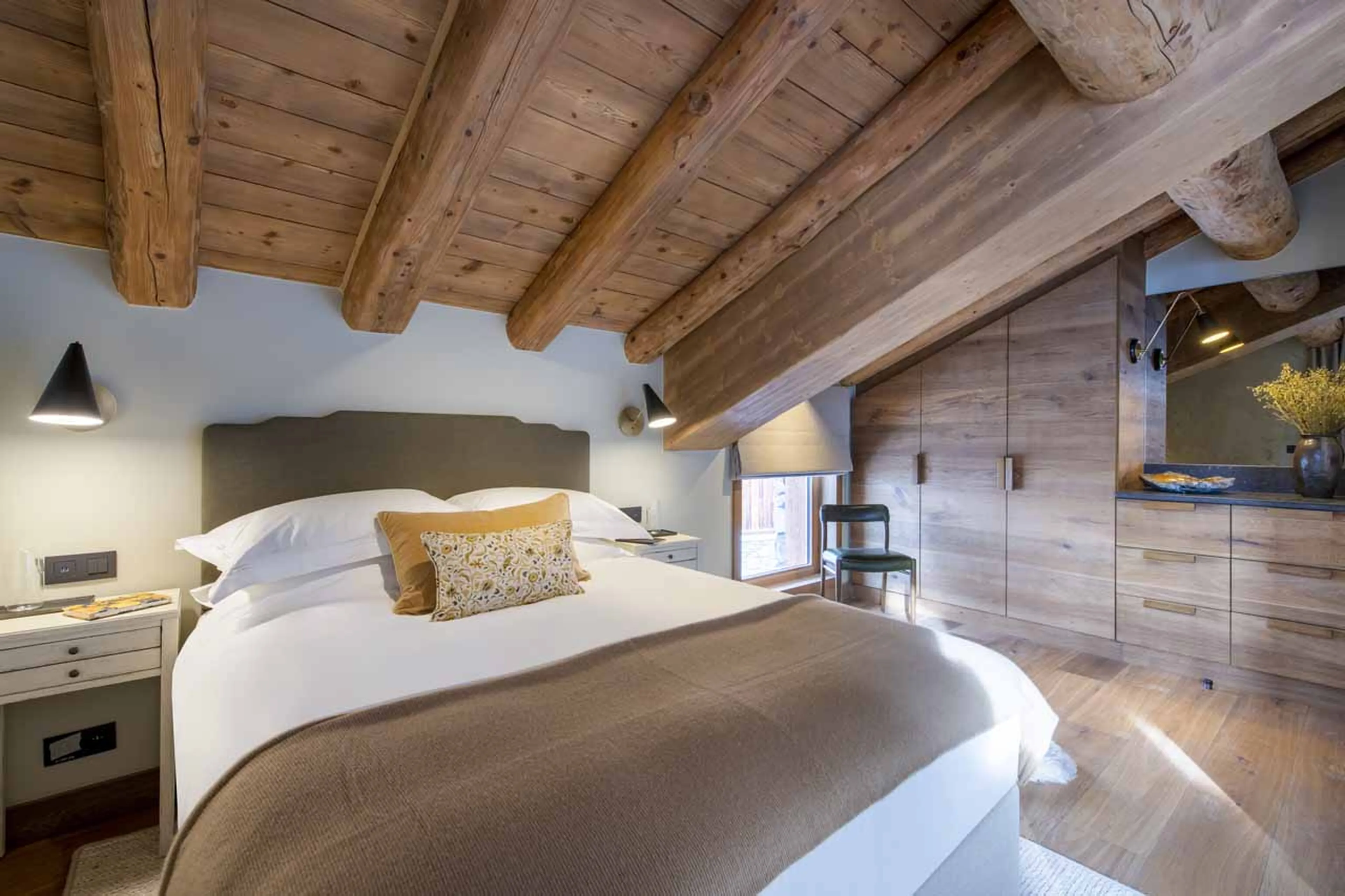 Bedroom one at Chalet Abade in Val d'Isere