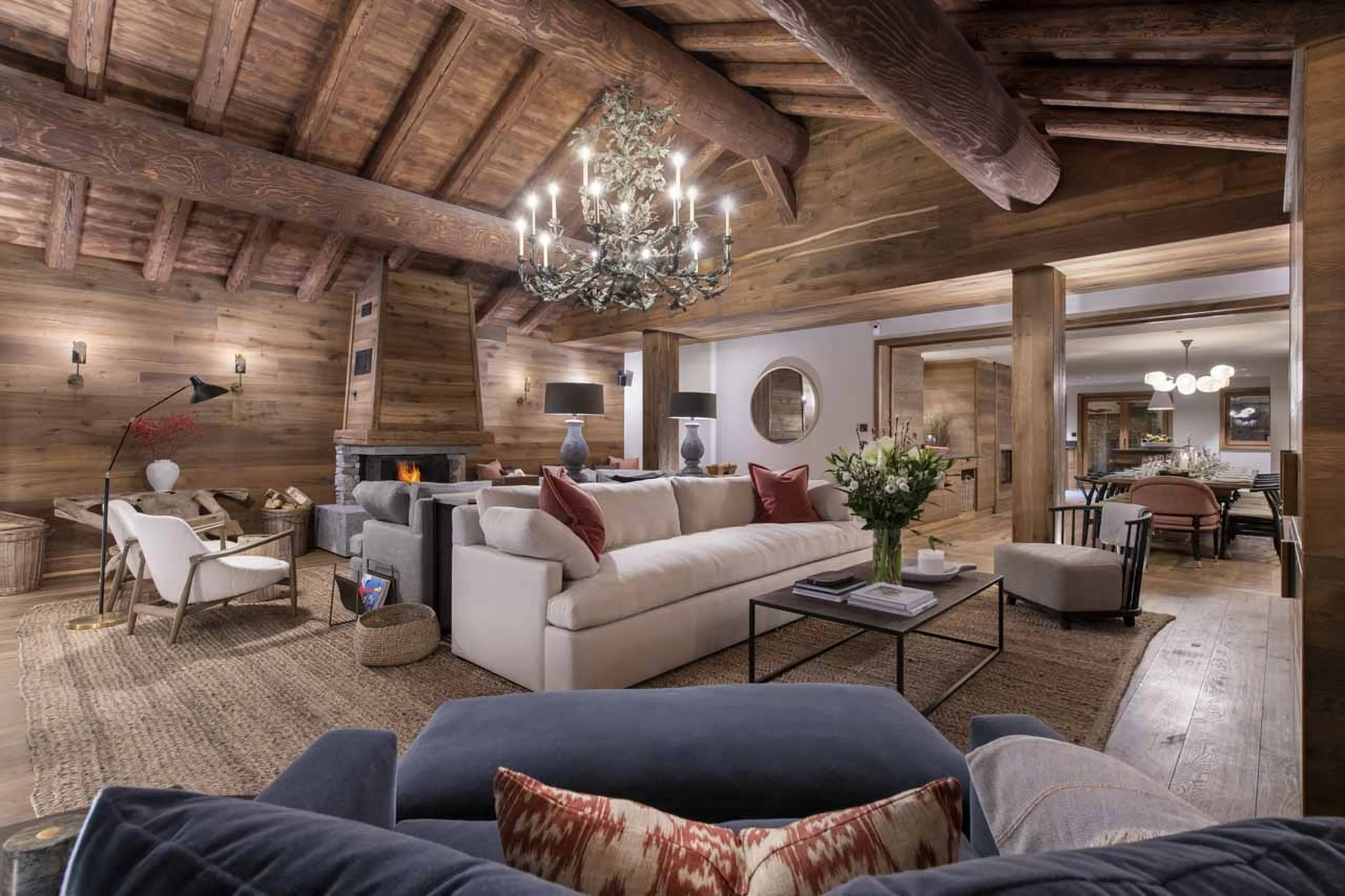 Living area at Chalet Abade in Val d'Isere