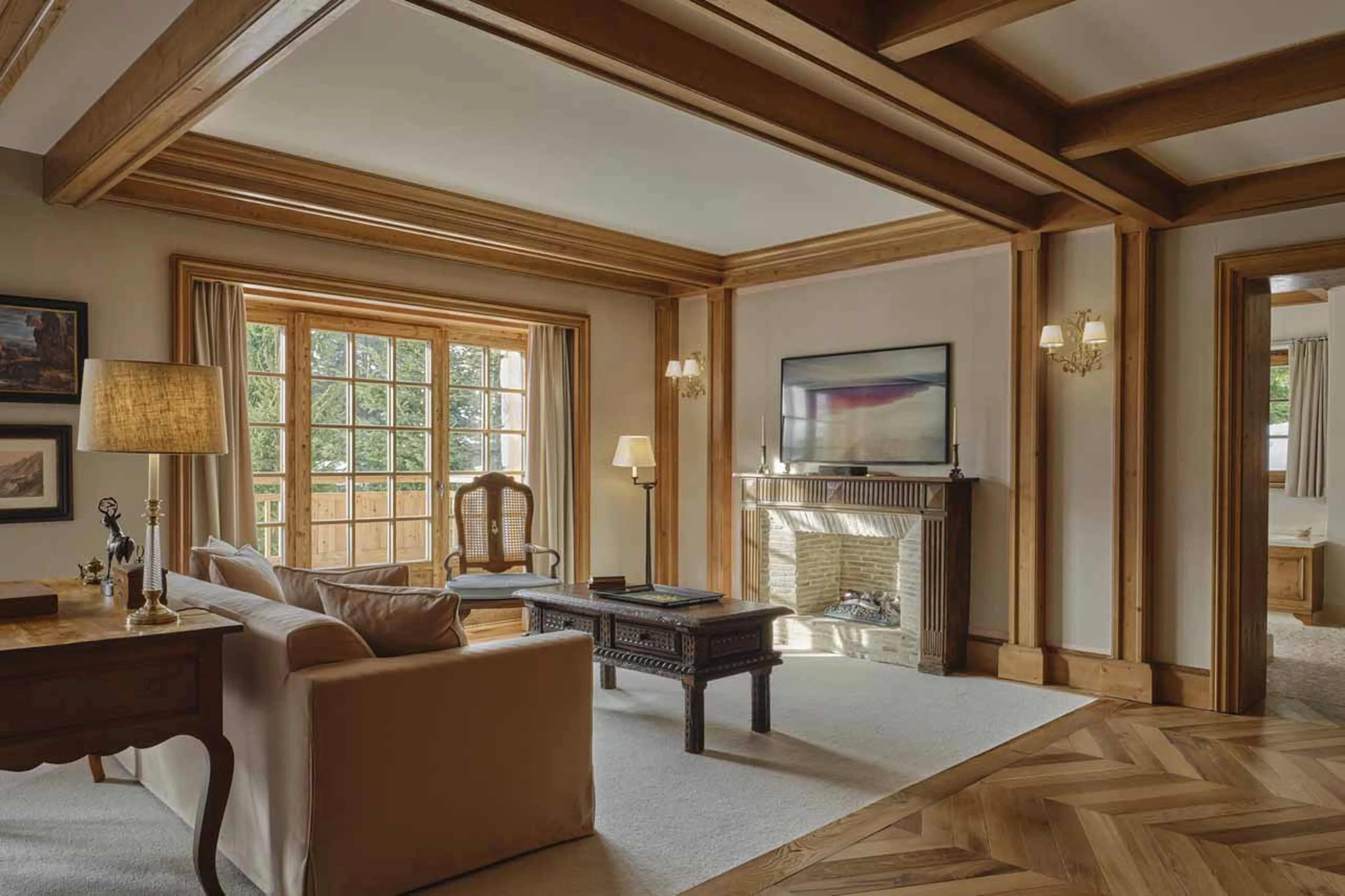 Lounge area of bedroom at Chalet Airelles 1992 in Courchevel 1850