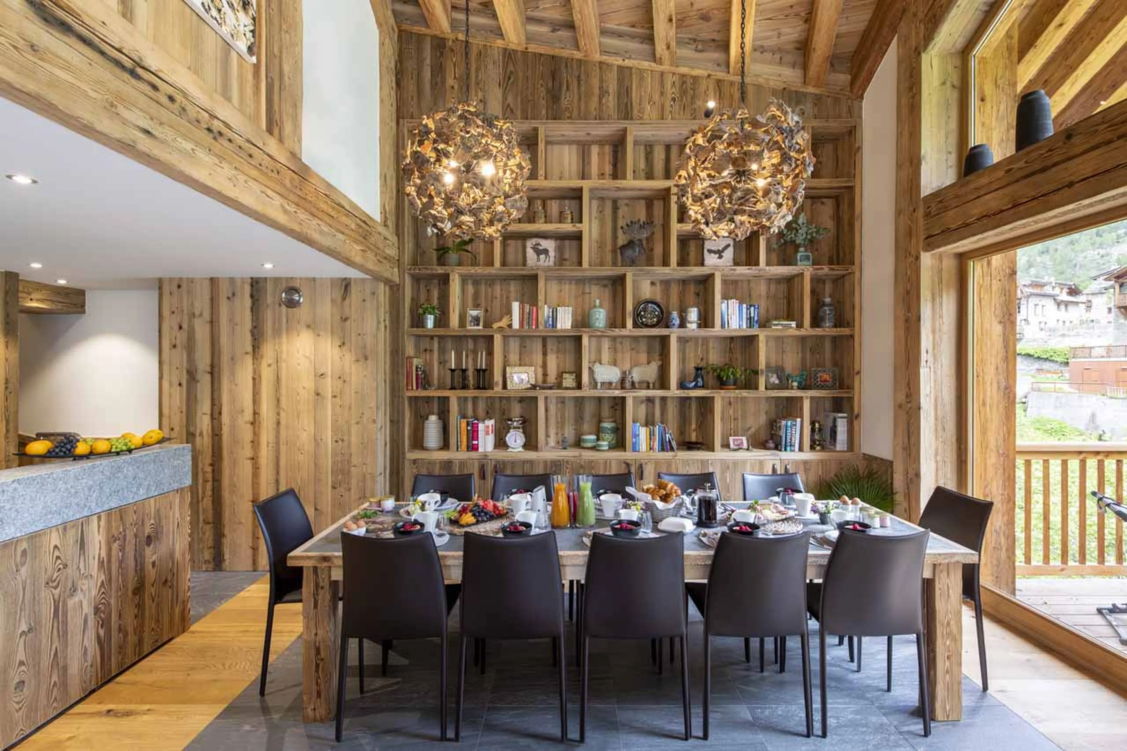 Dining table at Chalet Akaroa in Val d'Isere