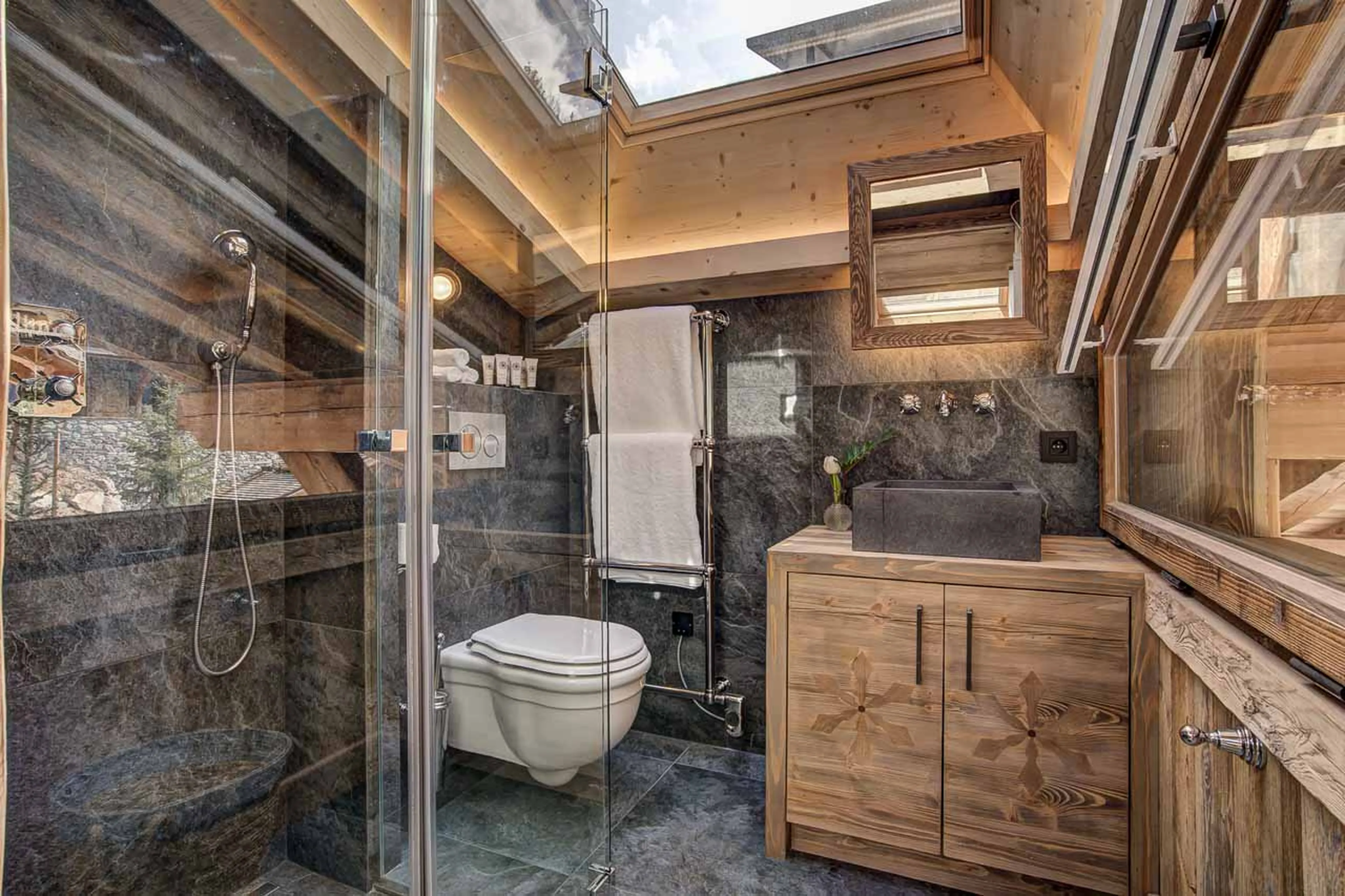 Bathroom five at Chalet Alaska in Chamonix