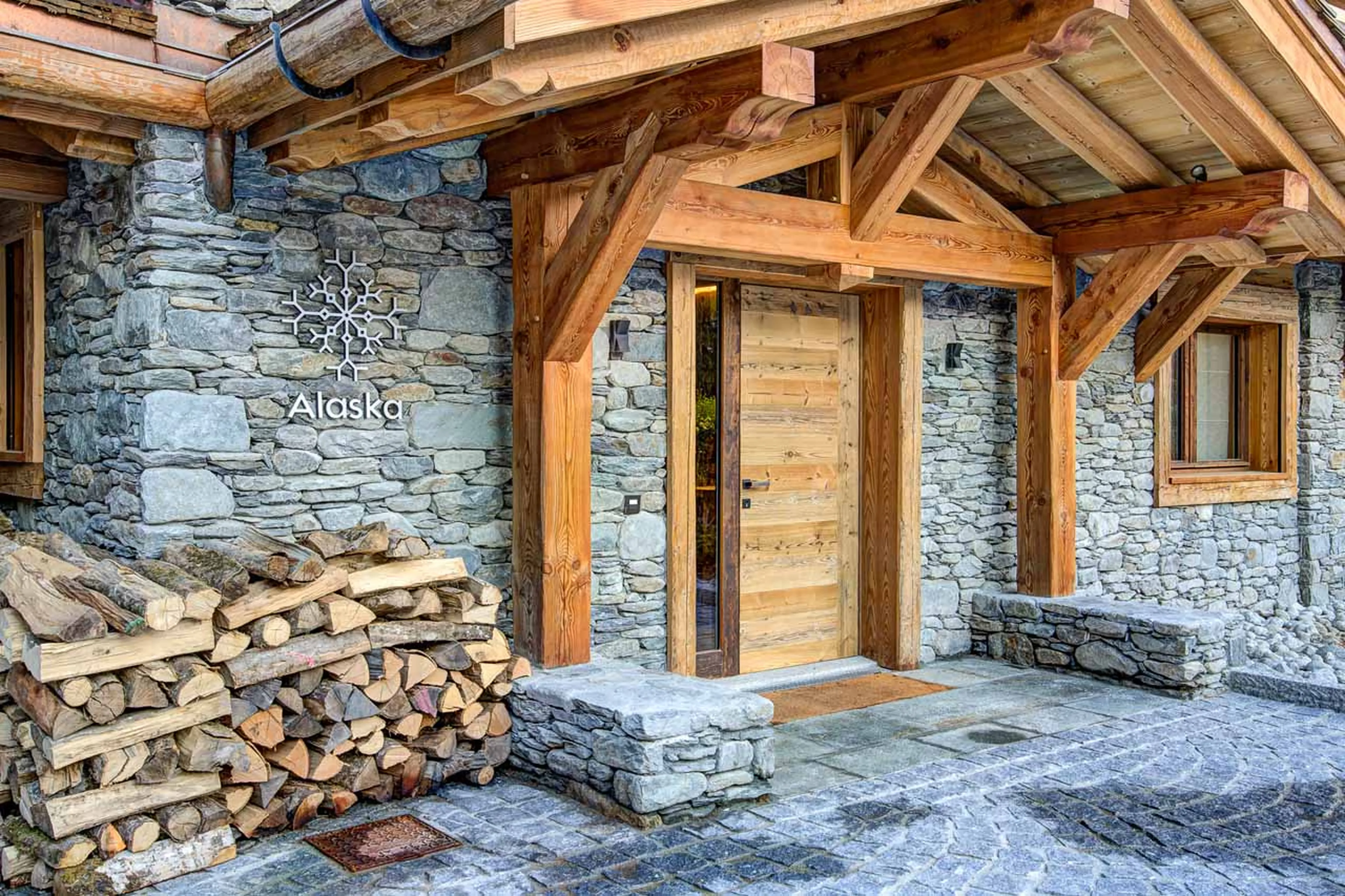 Entrance to Chalet Alaska in Chamonix