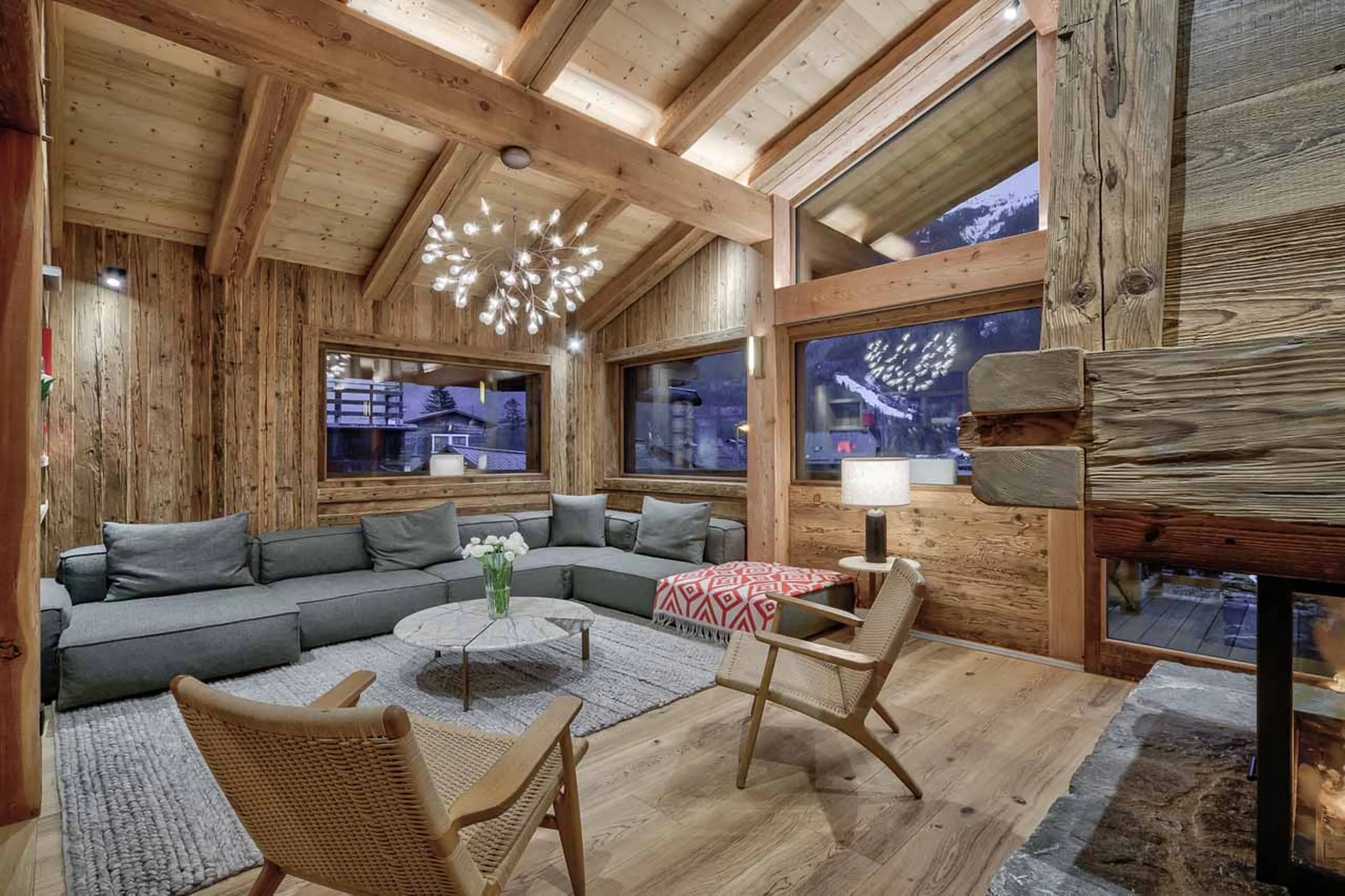 Living area at Chalet Alaska in Chamonix