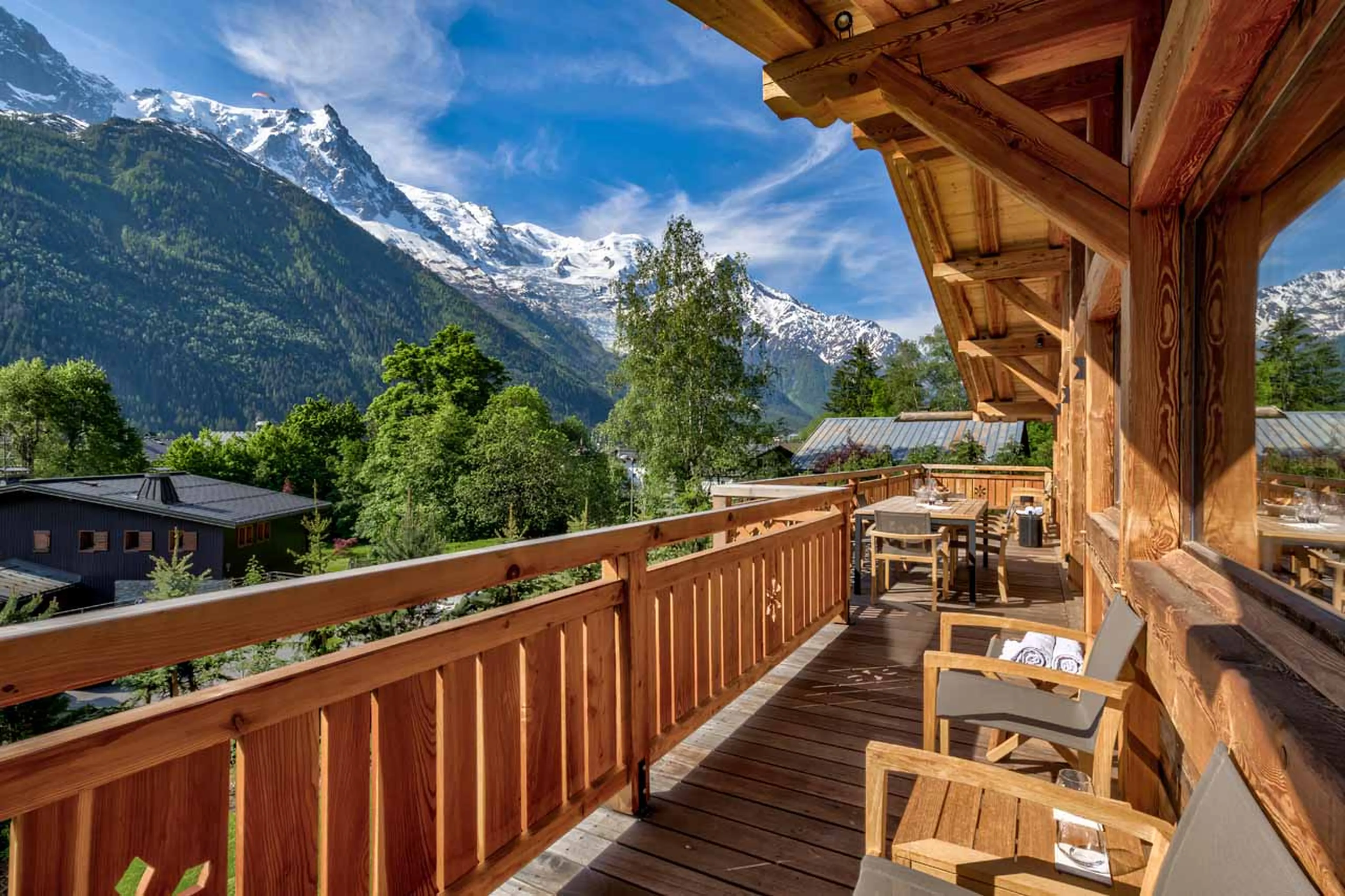 Balcony at Chalet Alaska in Chamonix