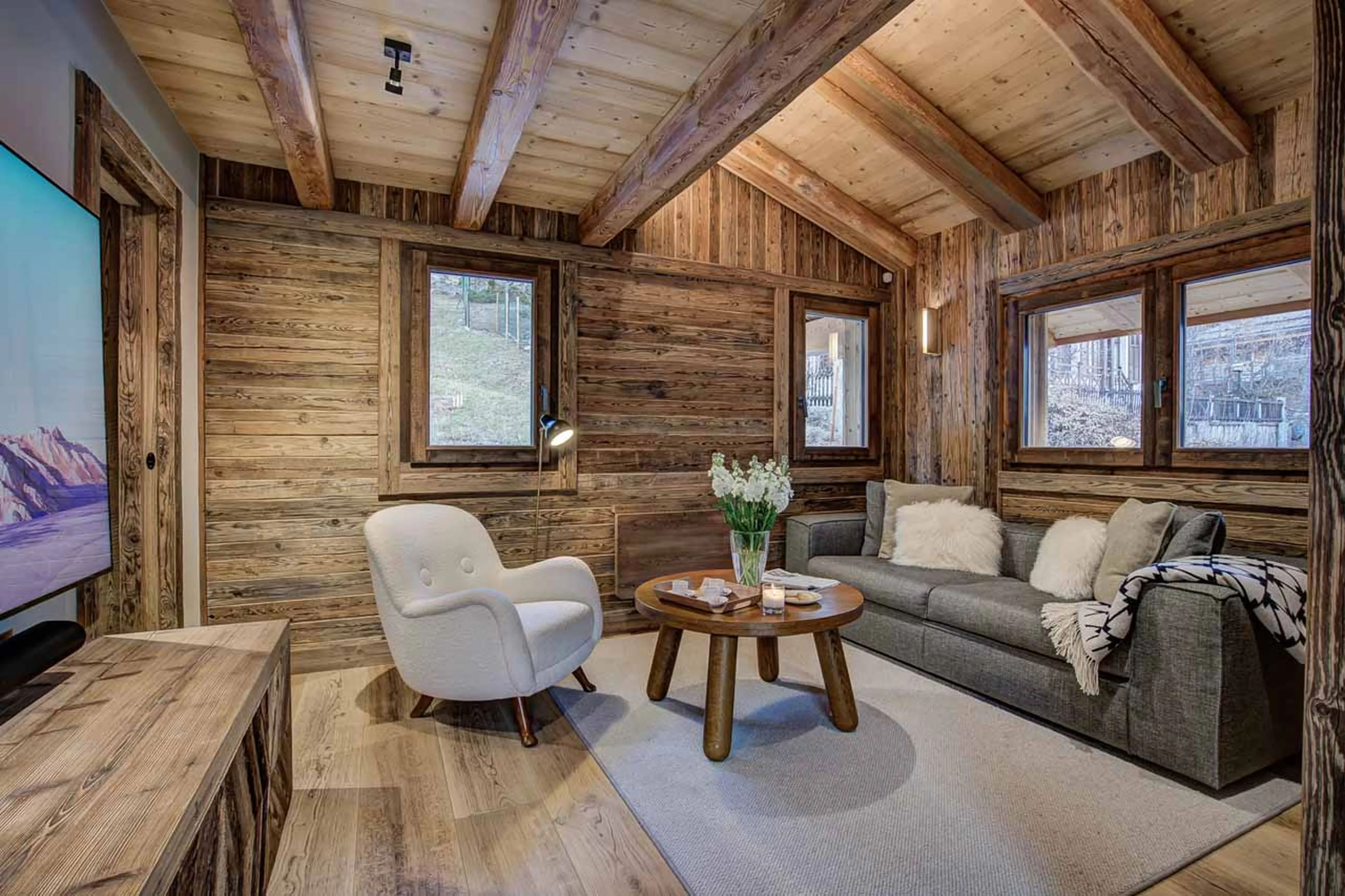 Large TV at Chalet Alaska in Chamonix