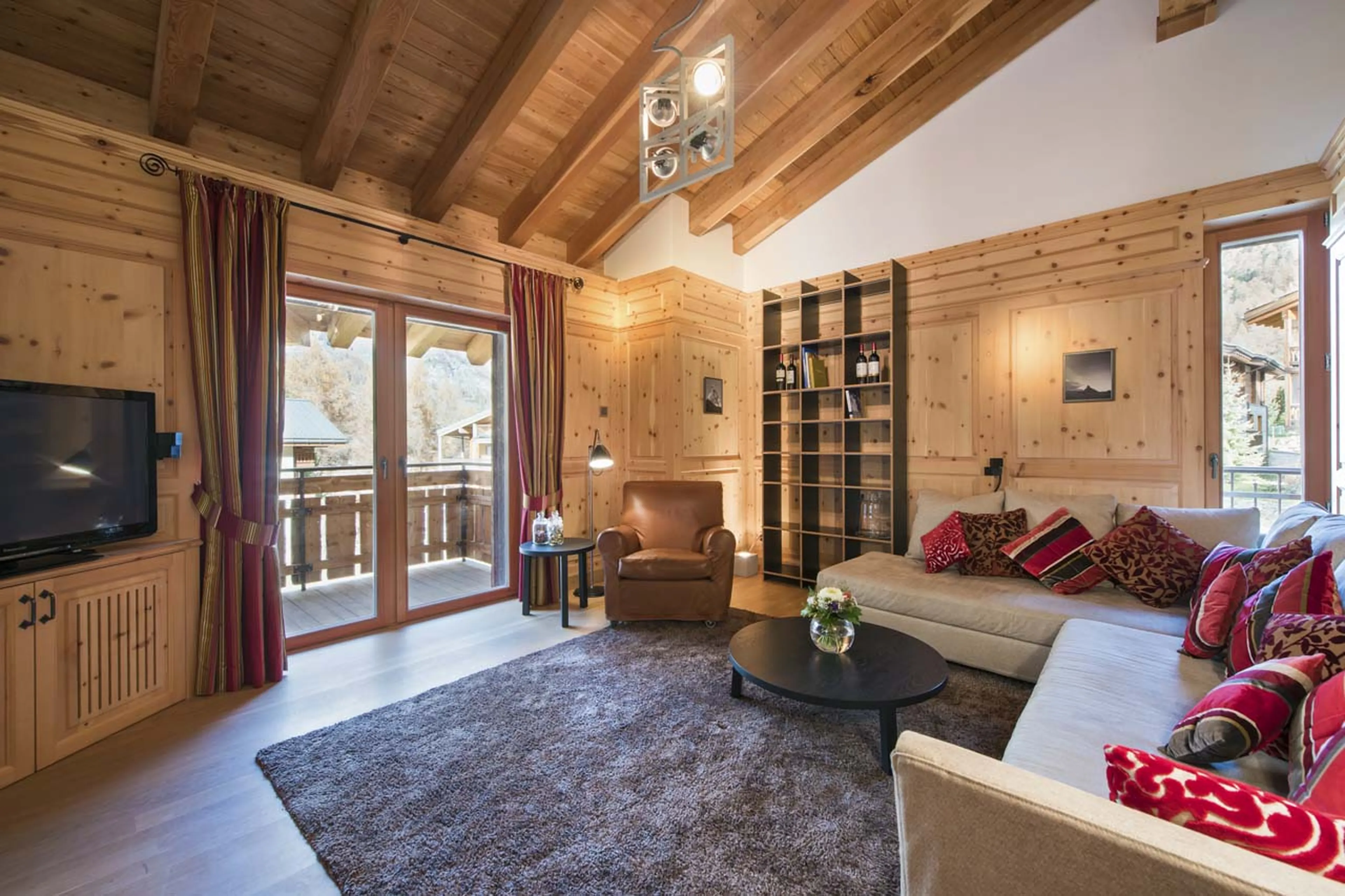 TV room at Chalet Alex in Zermatt