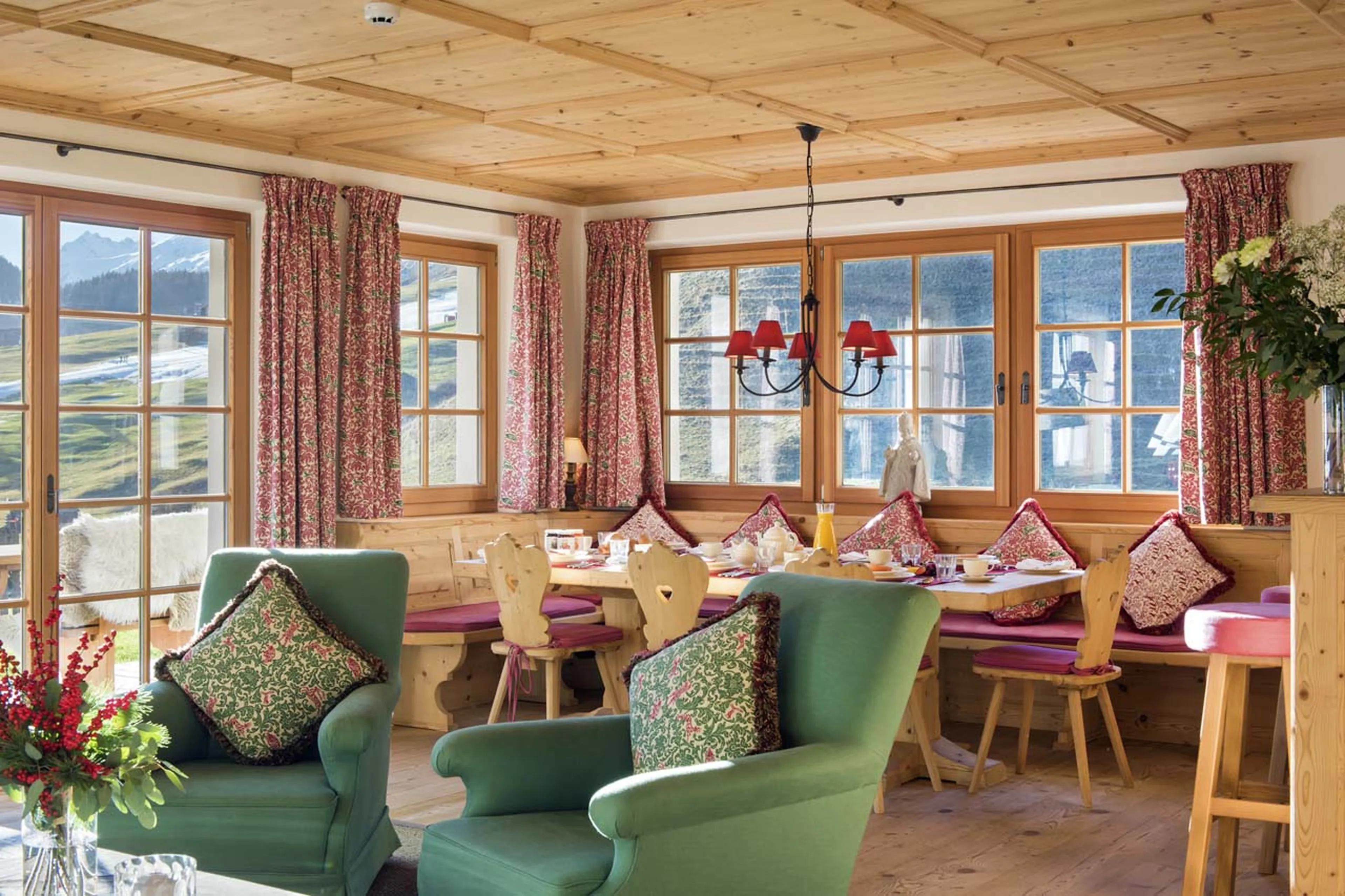 French windows opening onto terrace at Apartment Alexandra in St Anton