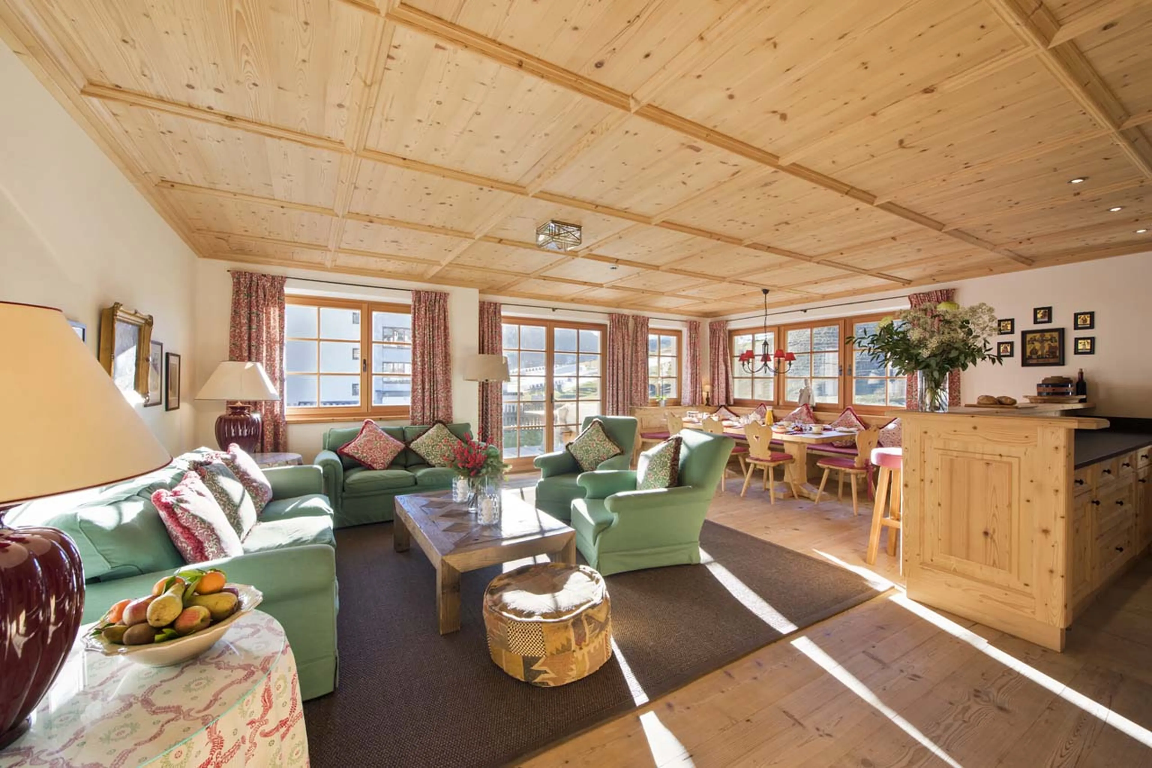 Open plan living area of Apartment Alexandra in St Anton