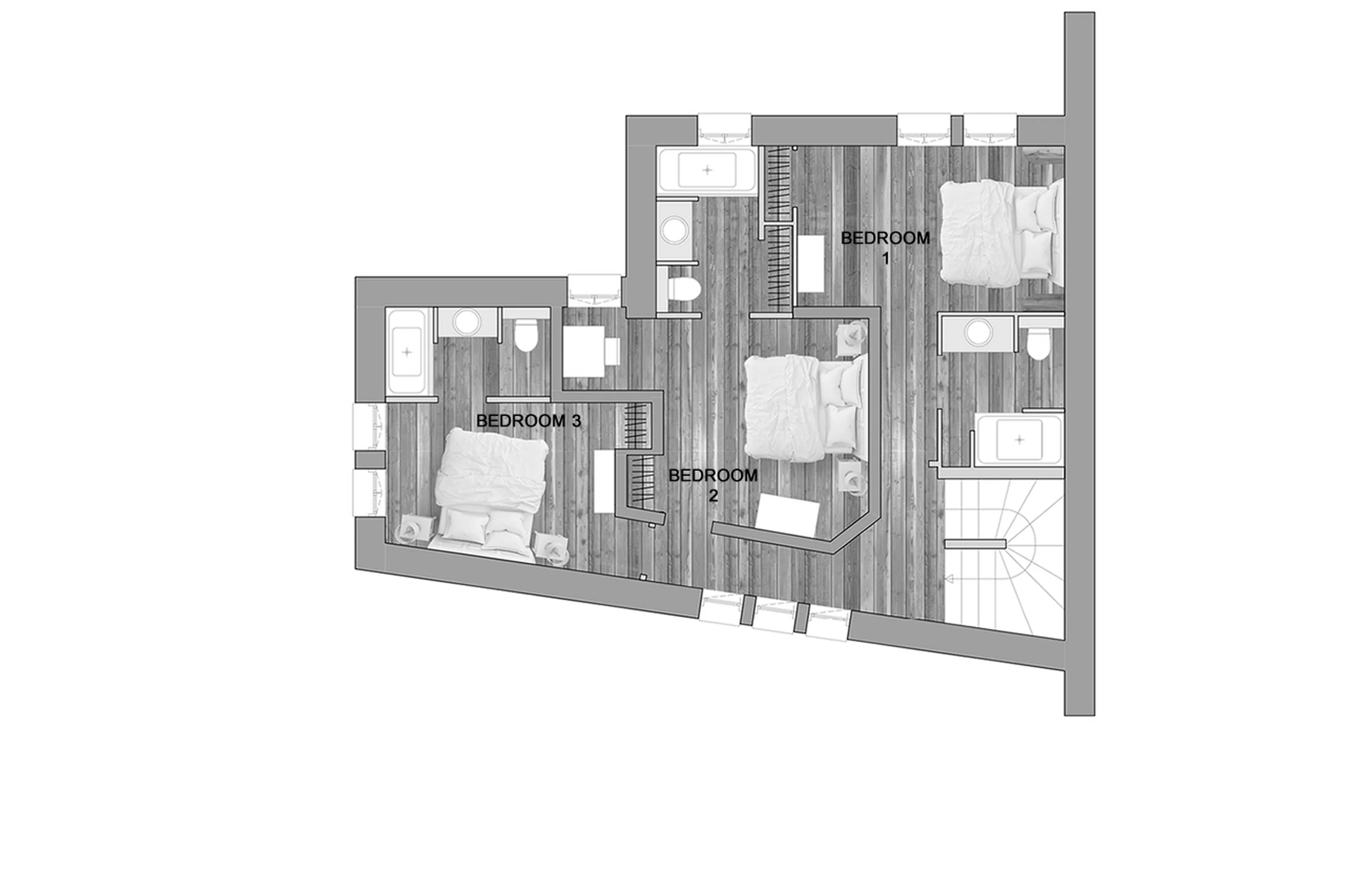 Level 1 floor plan of Chalet Alice in Val d'Isere