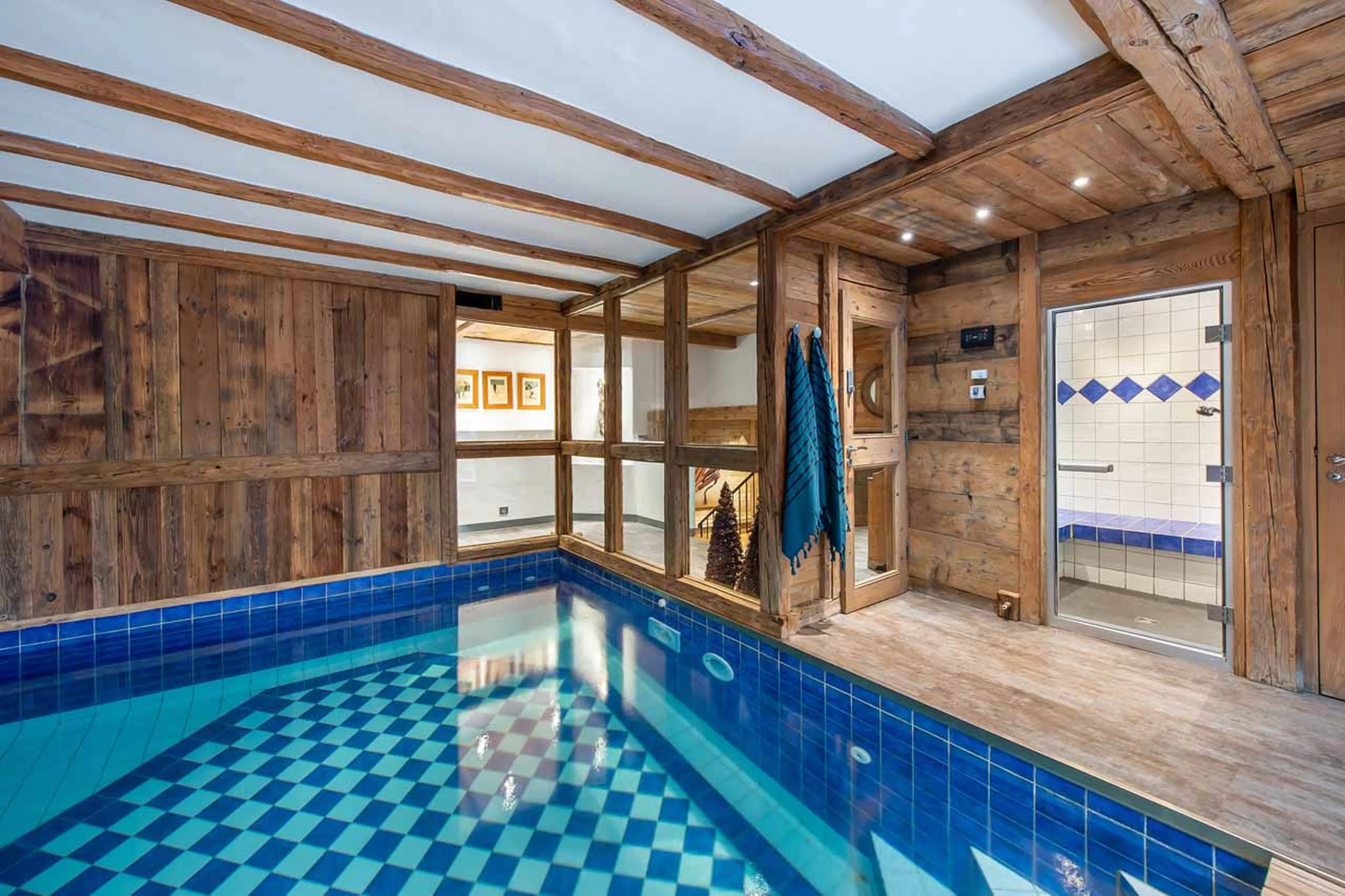 Swimming pool and hammam at Chalet Alice in Val d'Isere