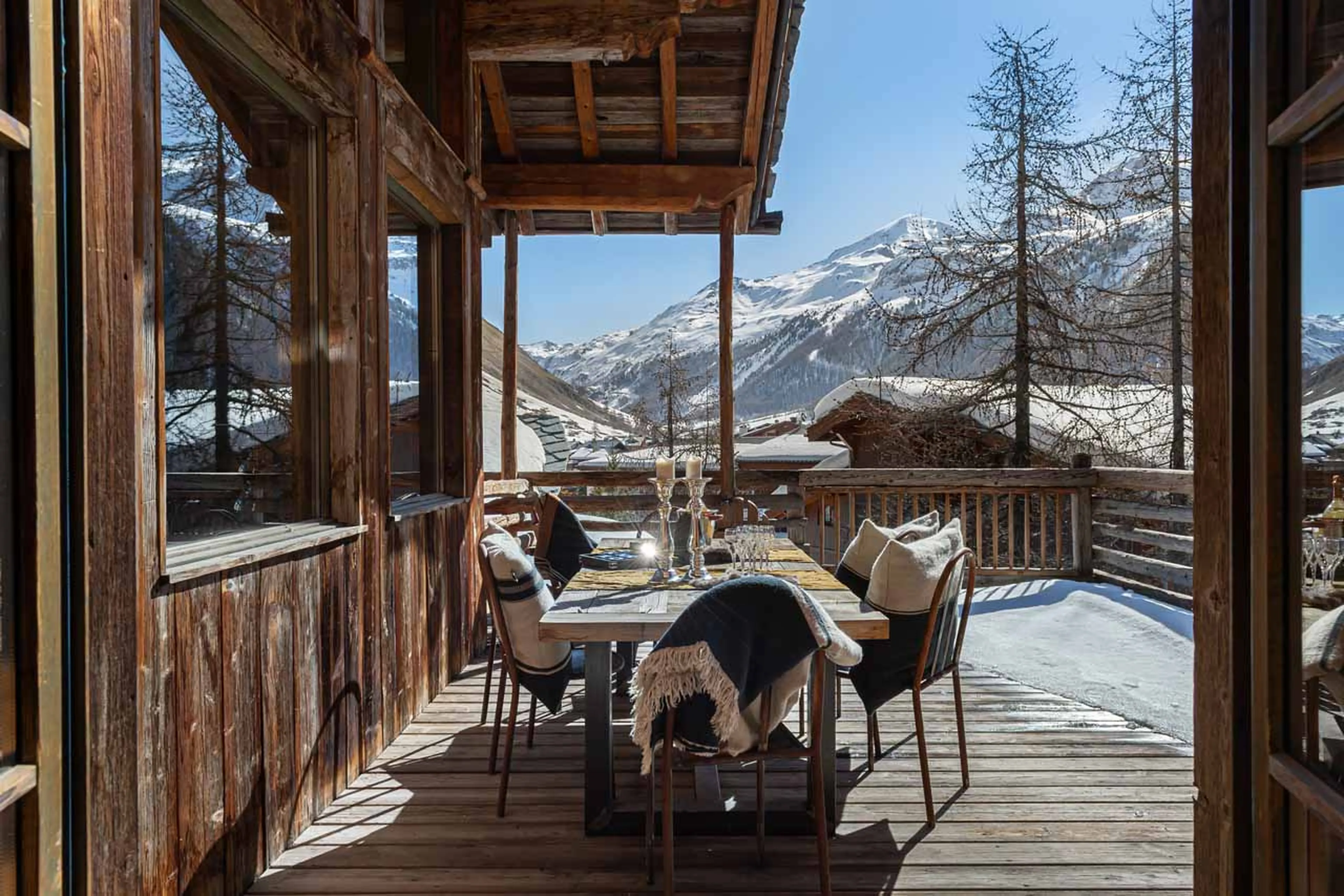 Terrace at Chalet Alice in Val d'Isere