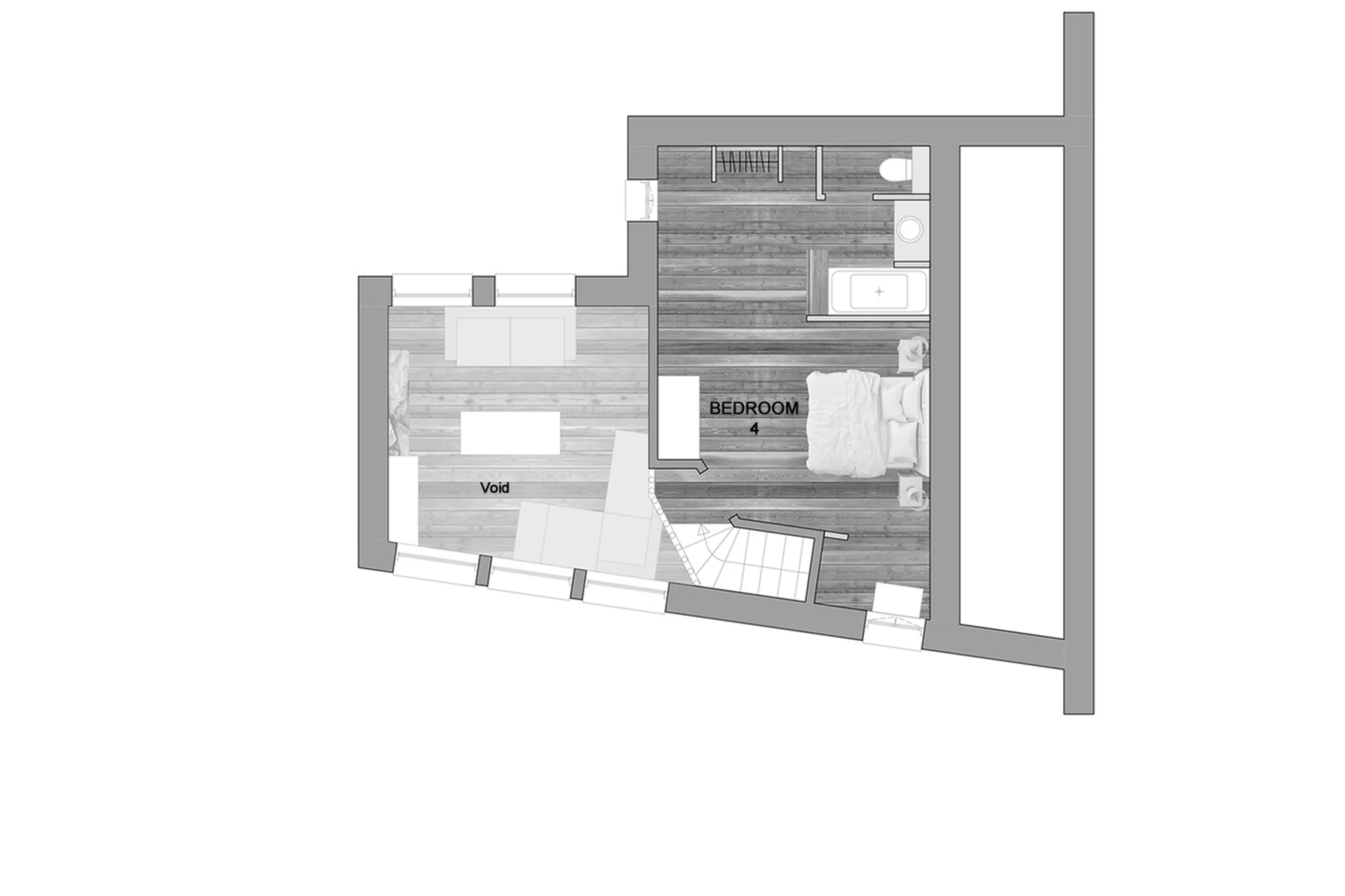 Level 3 floor plan of Chalet Alice in Val d'Isere