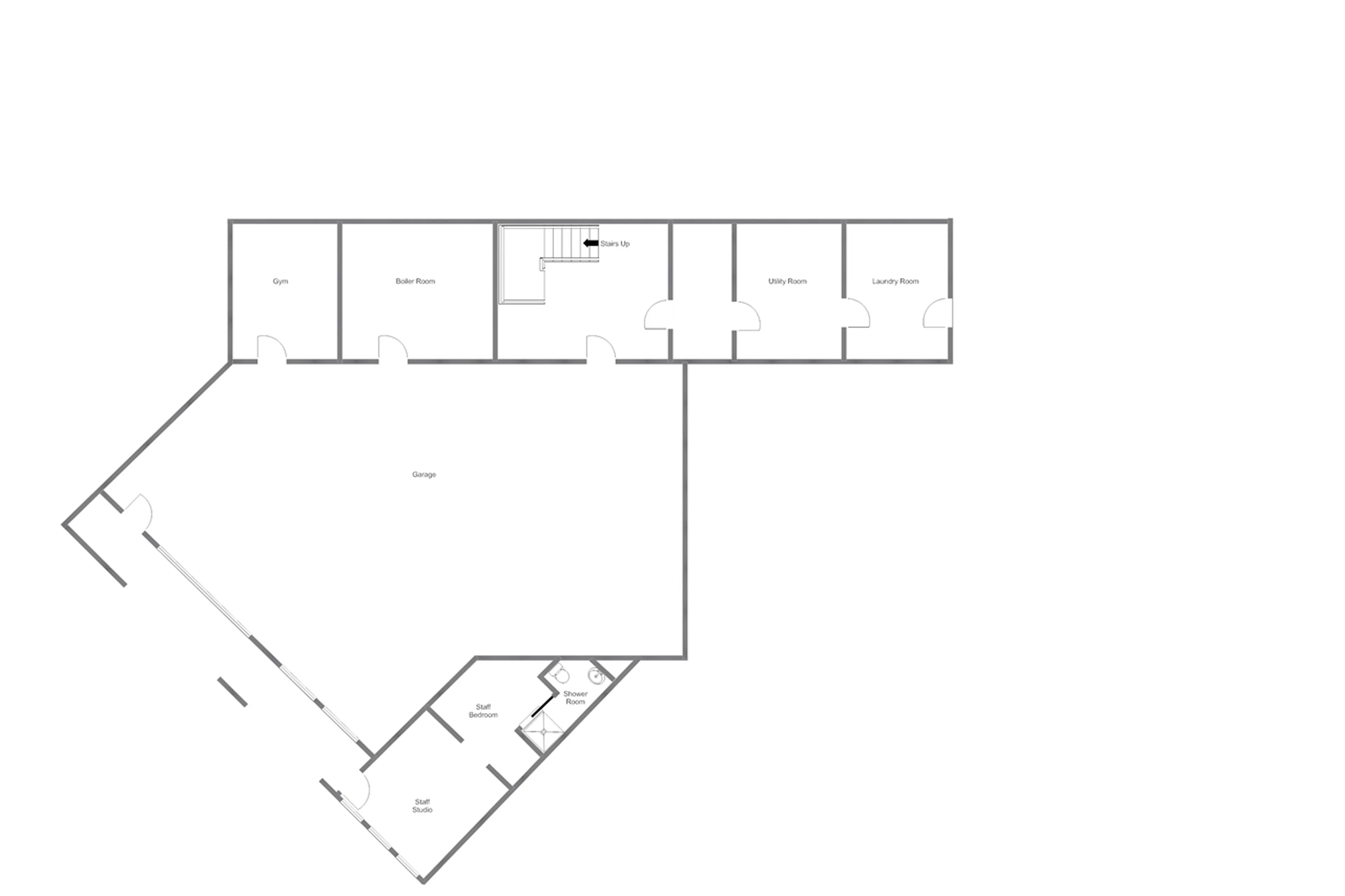 Level -1 floor plan of Chalet Alpaca in Meribel
