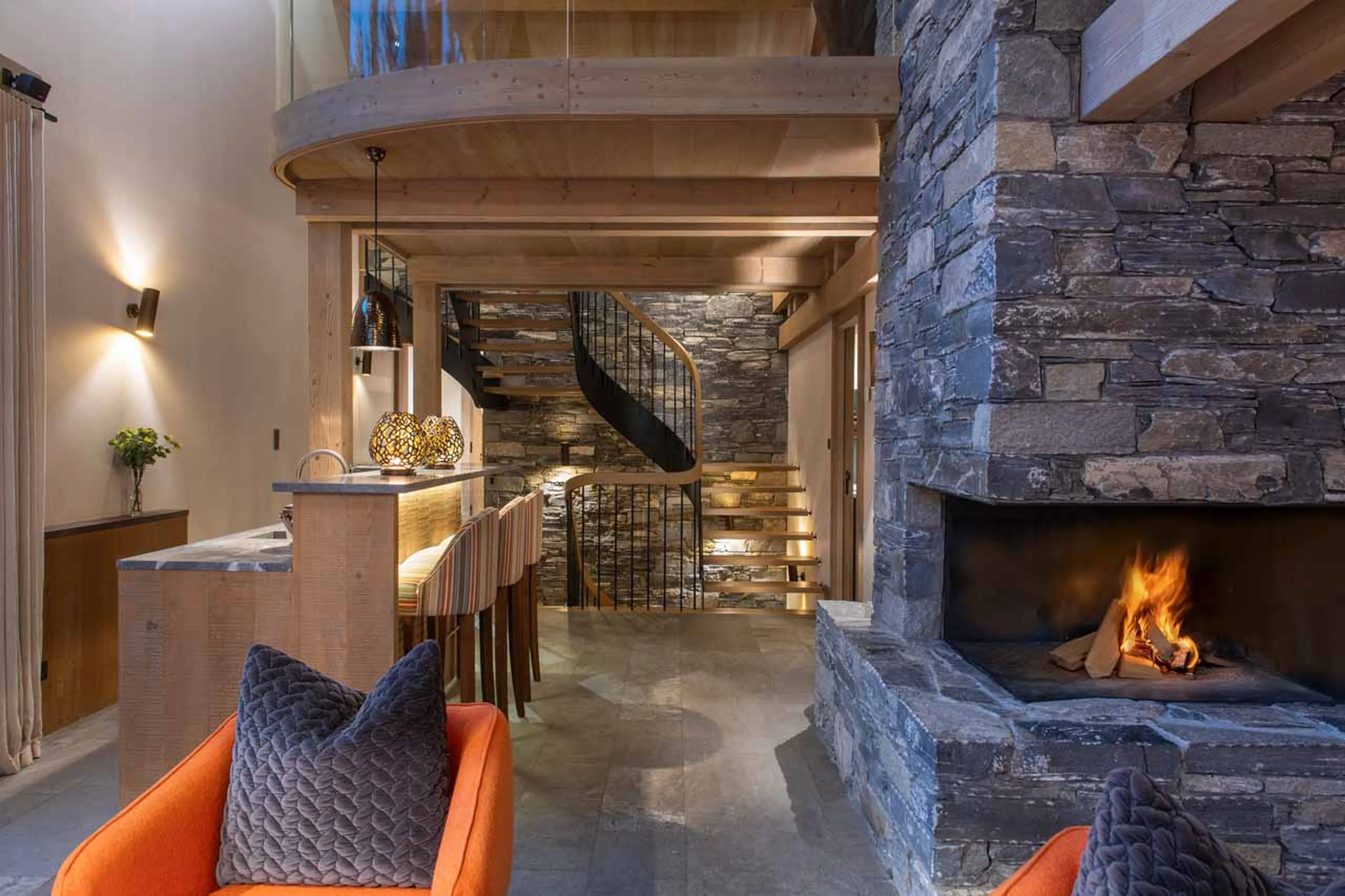 Bar area at Chalet Alpaca in Meribel