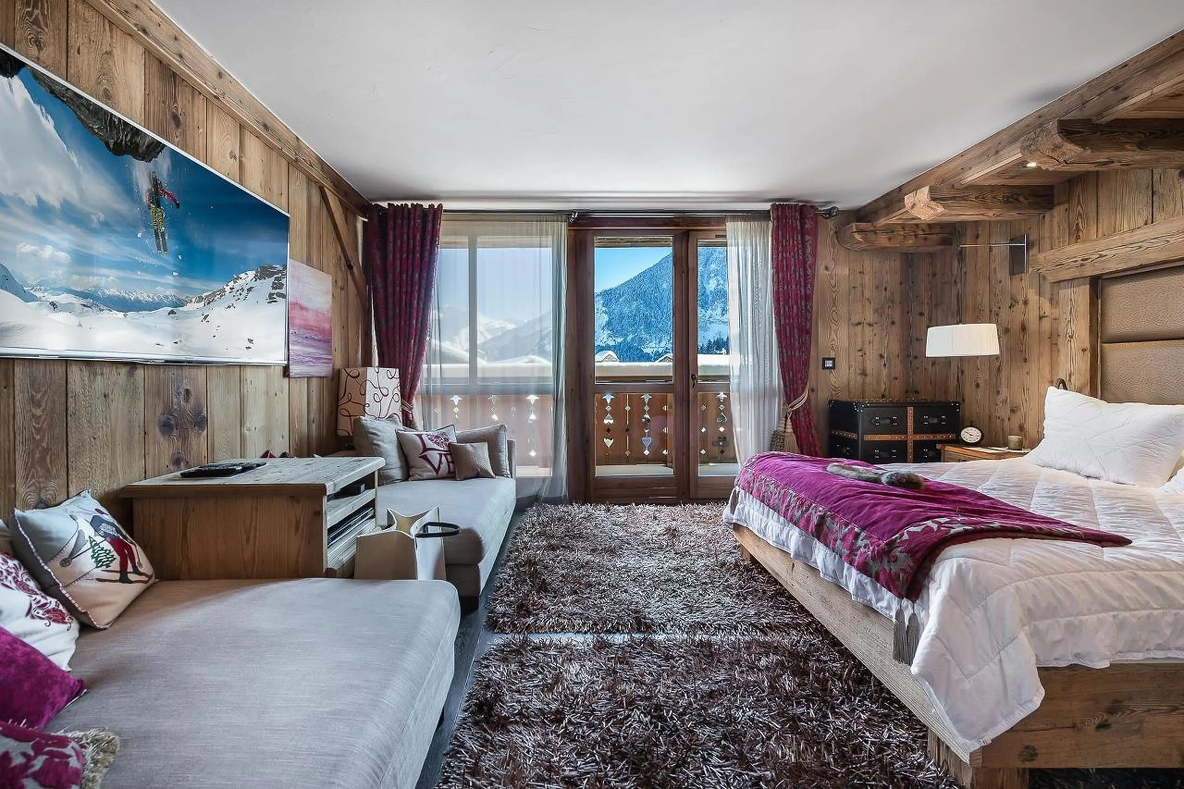 Bedroom one at Chalet Alpette in Courchevel 1550