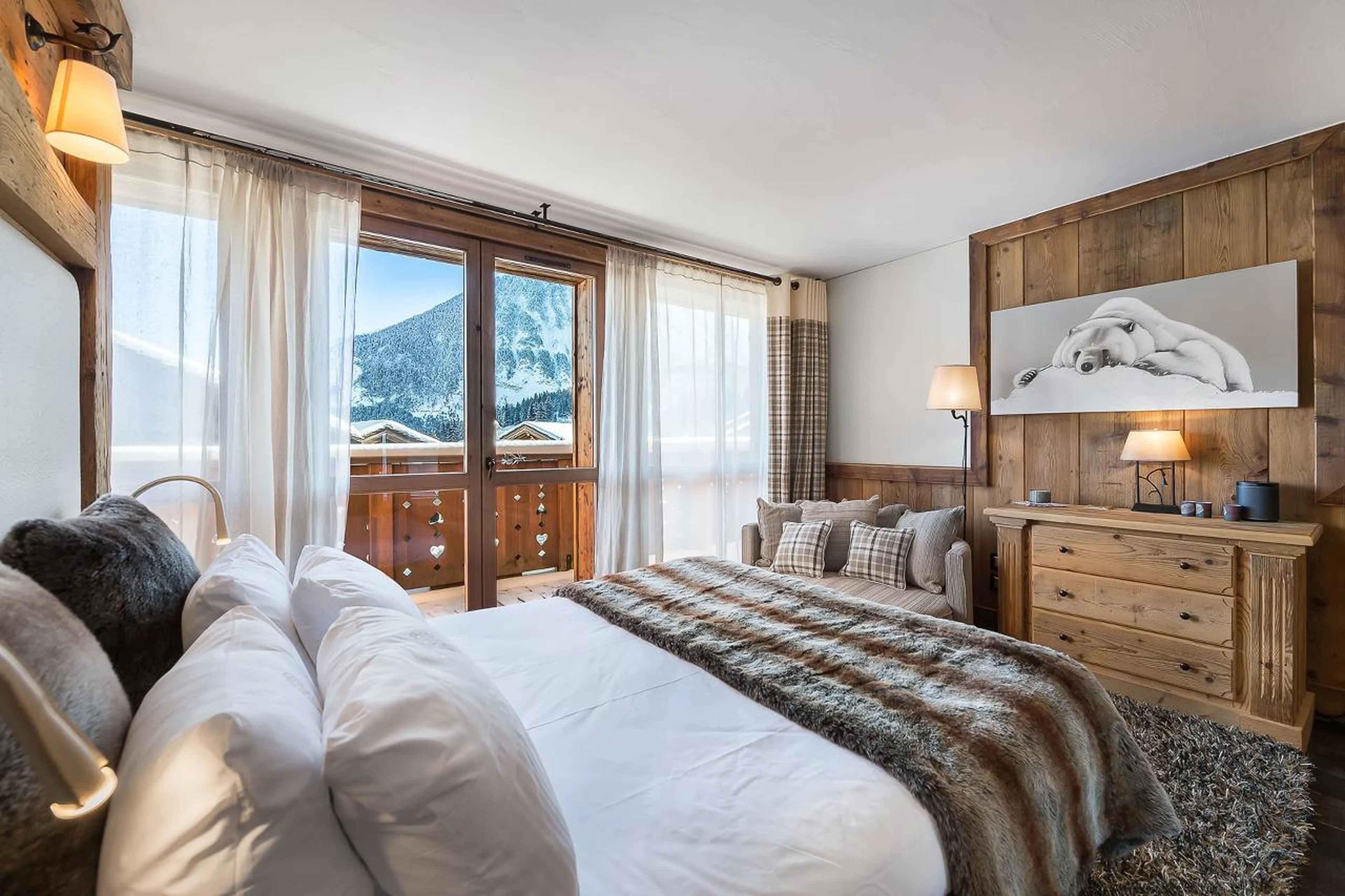 Bedroom two at Chalet Alpette in Courchevel 1550