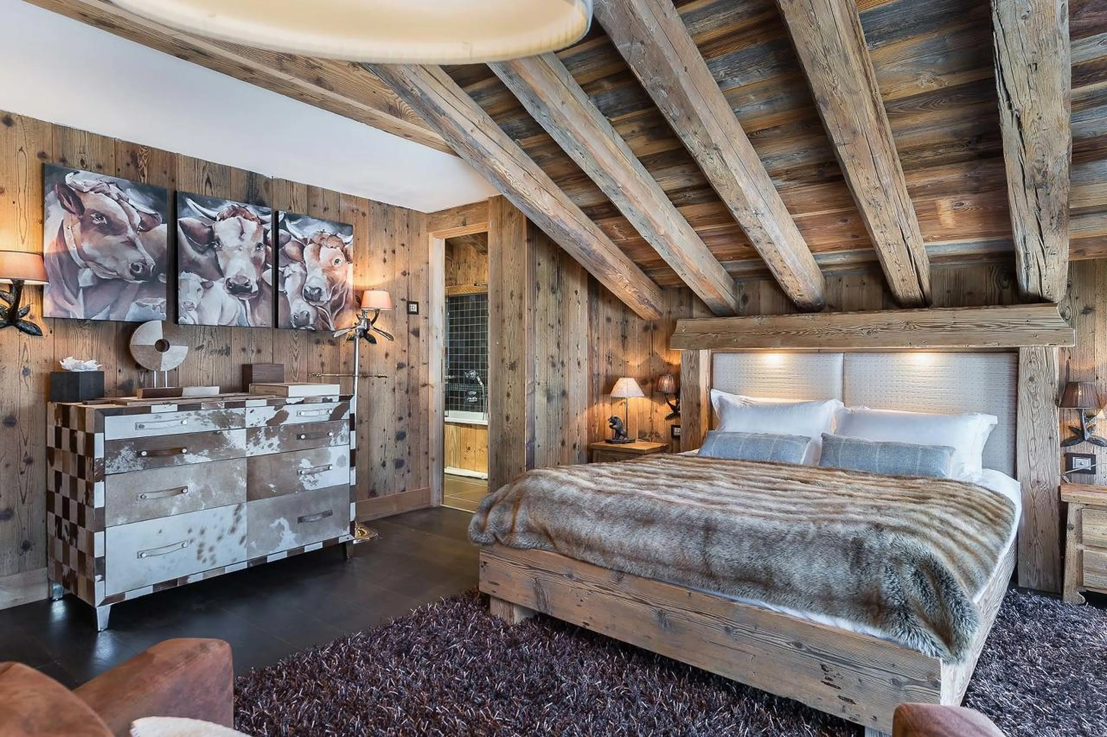 Bedroom three at Chalet Alpette in Courchevel 1550