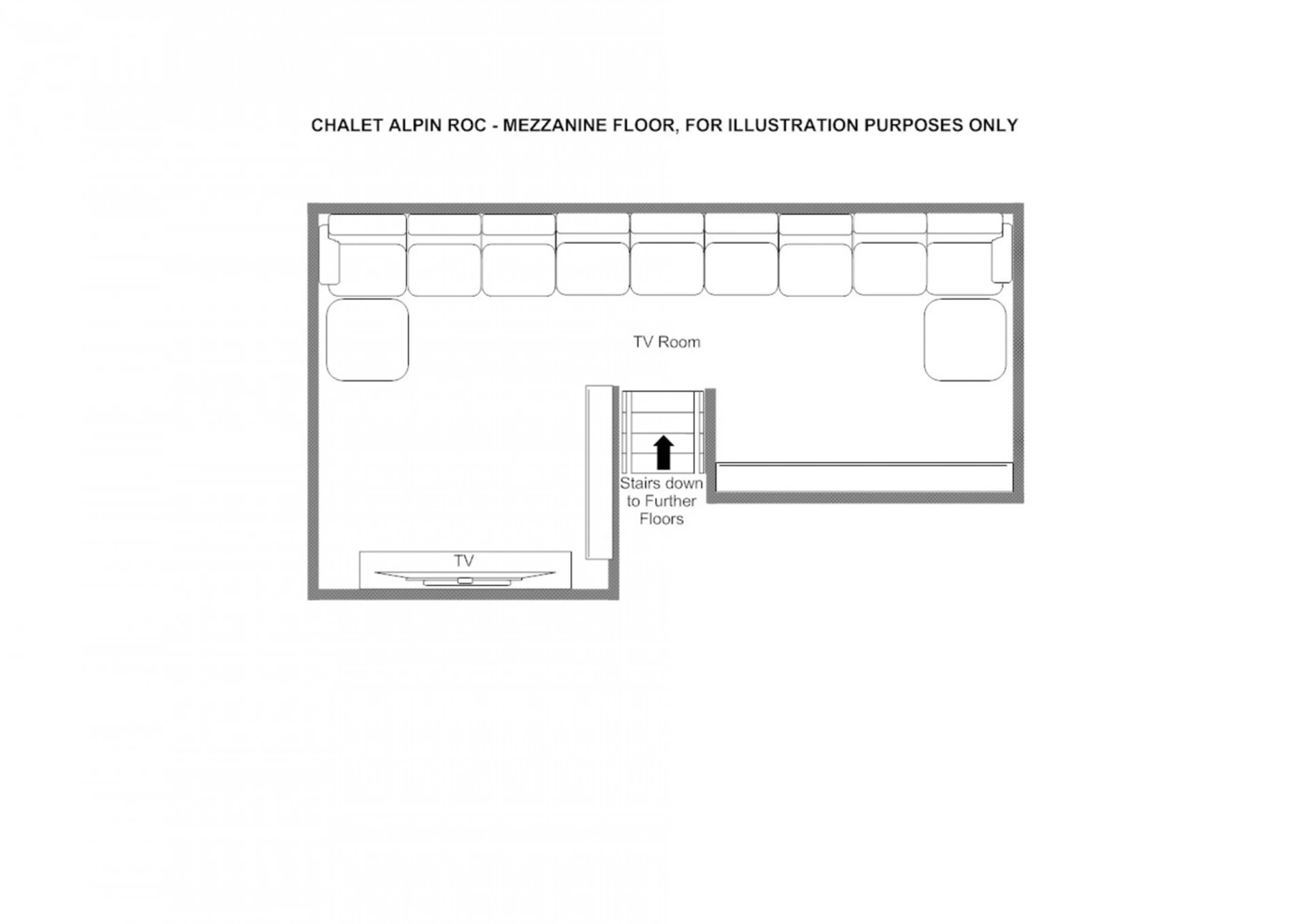 Level 3 floor plan of Chalet Alpine Roc in Verbier