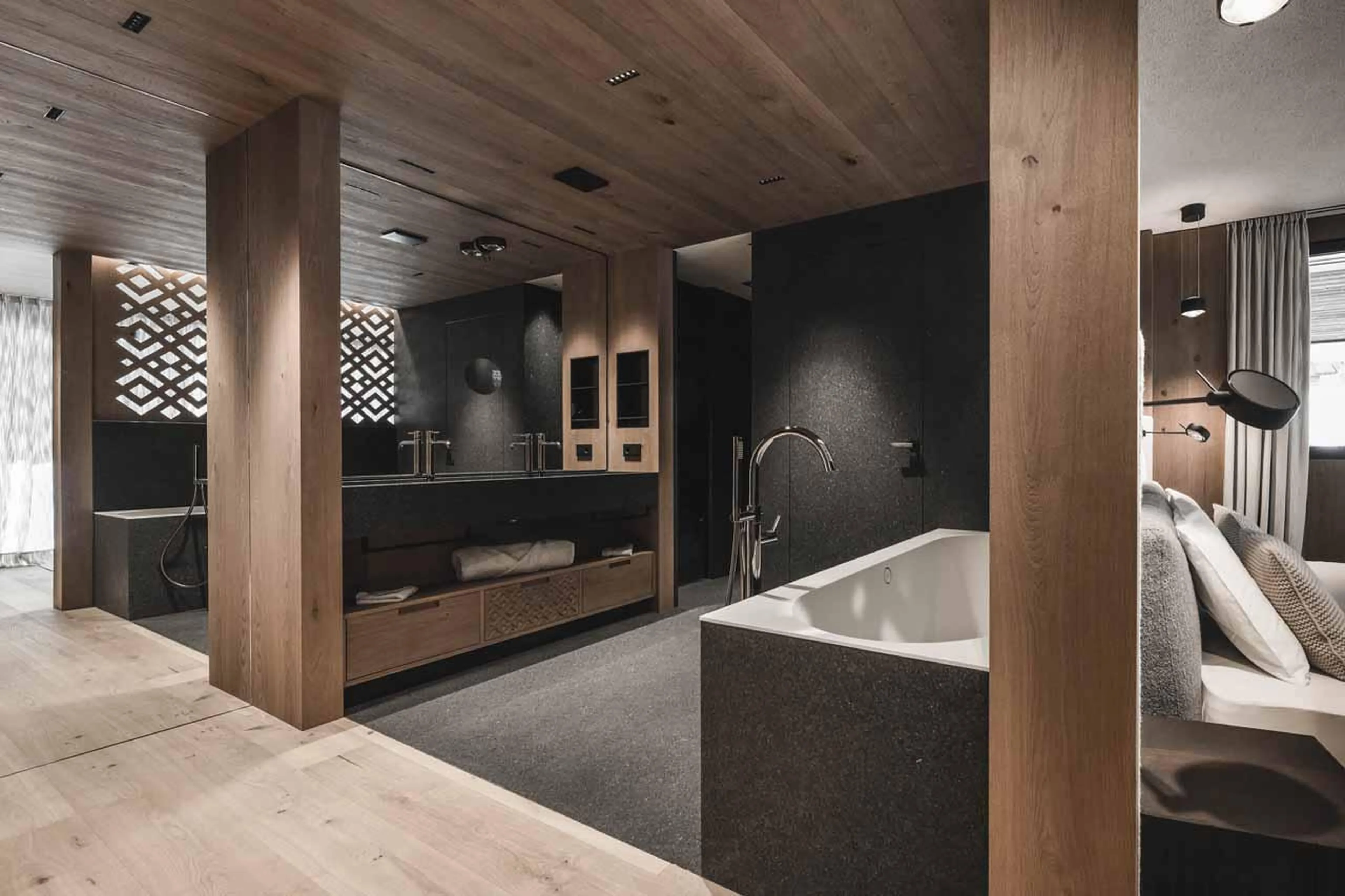 Bathroom one at Chalet Alpurio in Val Gardena