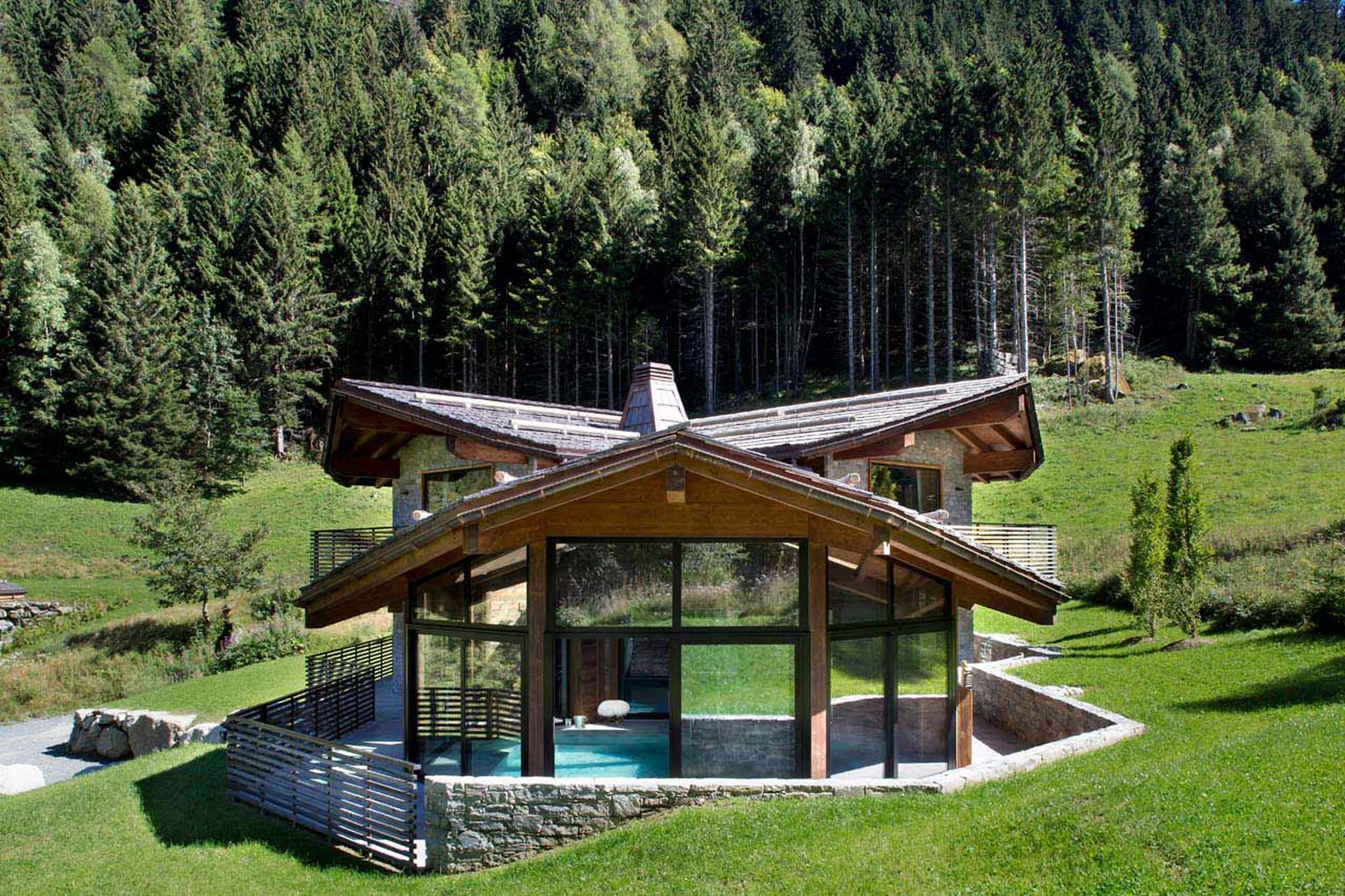 Exterior of Chalet Alta in summer