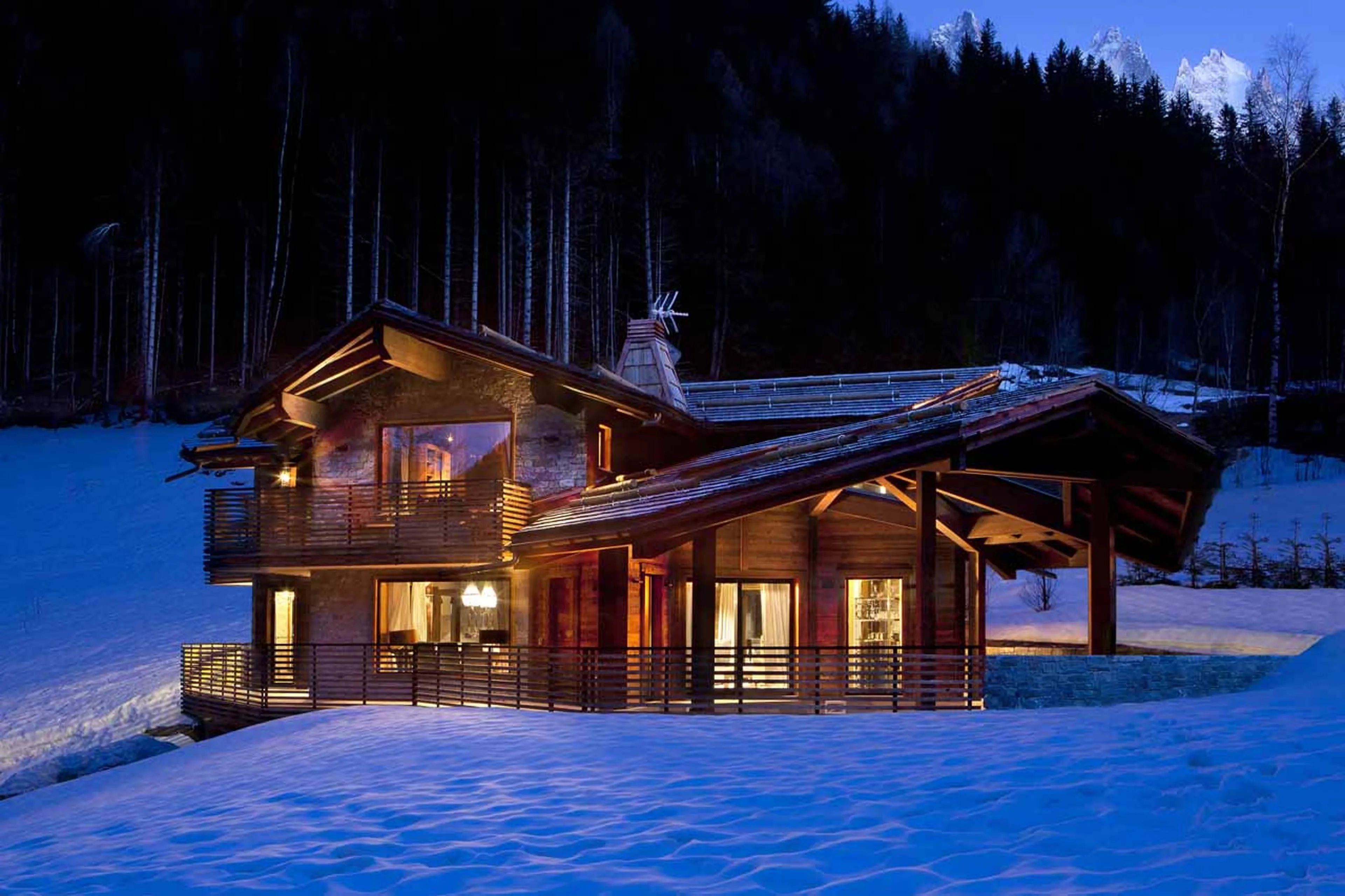 Quiet setting of Chalet Alta in Chamonix