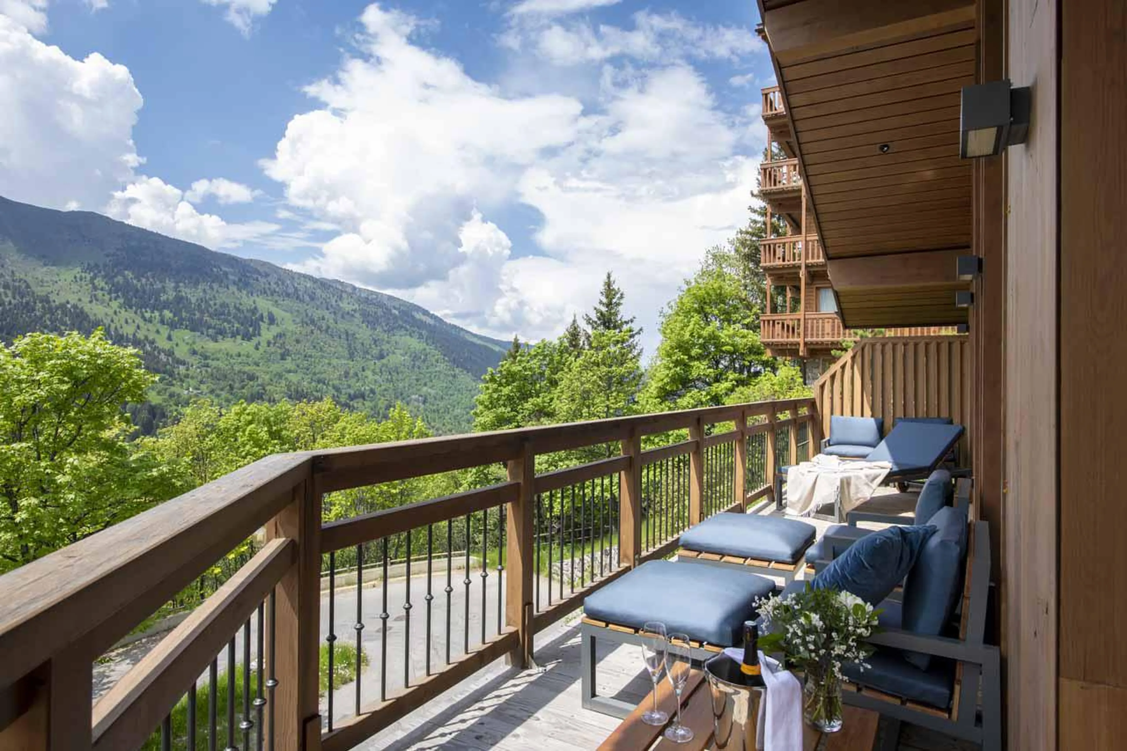 Balcony views at Chalet Altius in Meribel