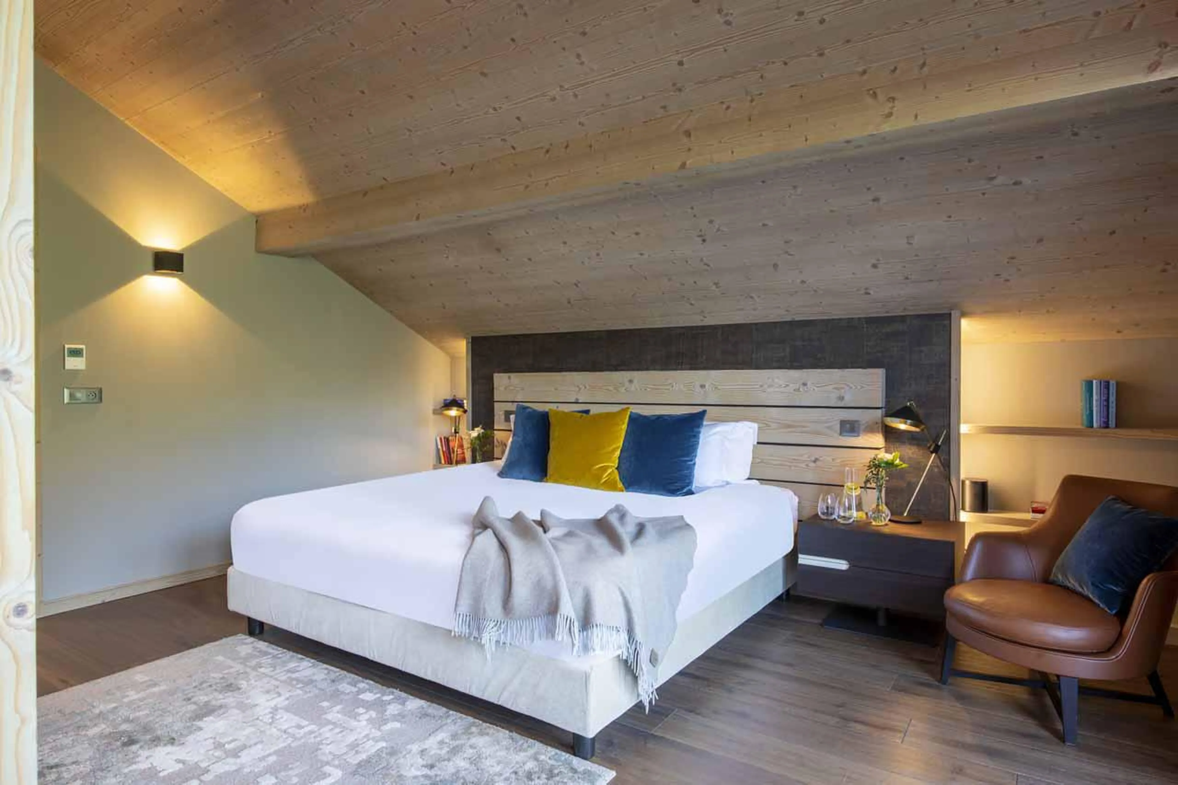 Bedroom one at Chalet Altius in Meribel