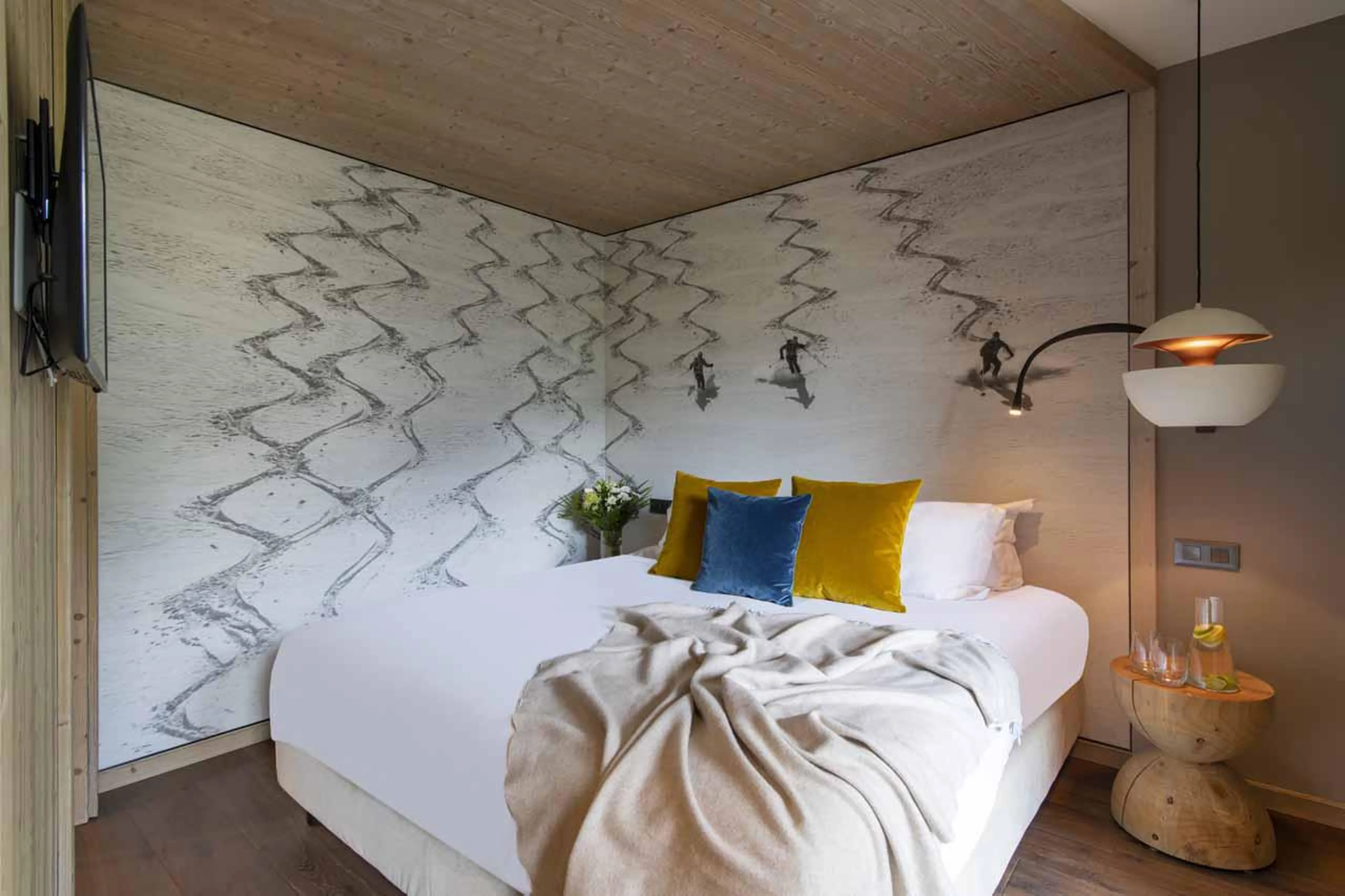 Bedroom four at Chalet Altius in Meribel