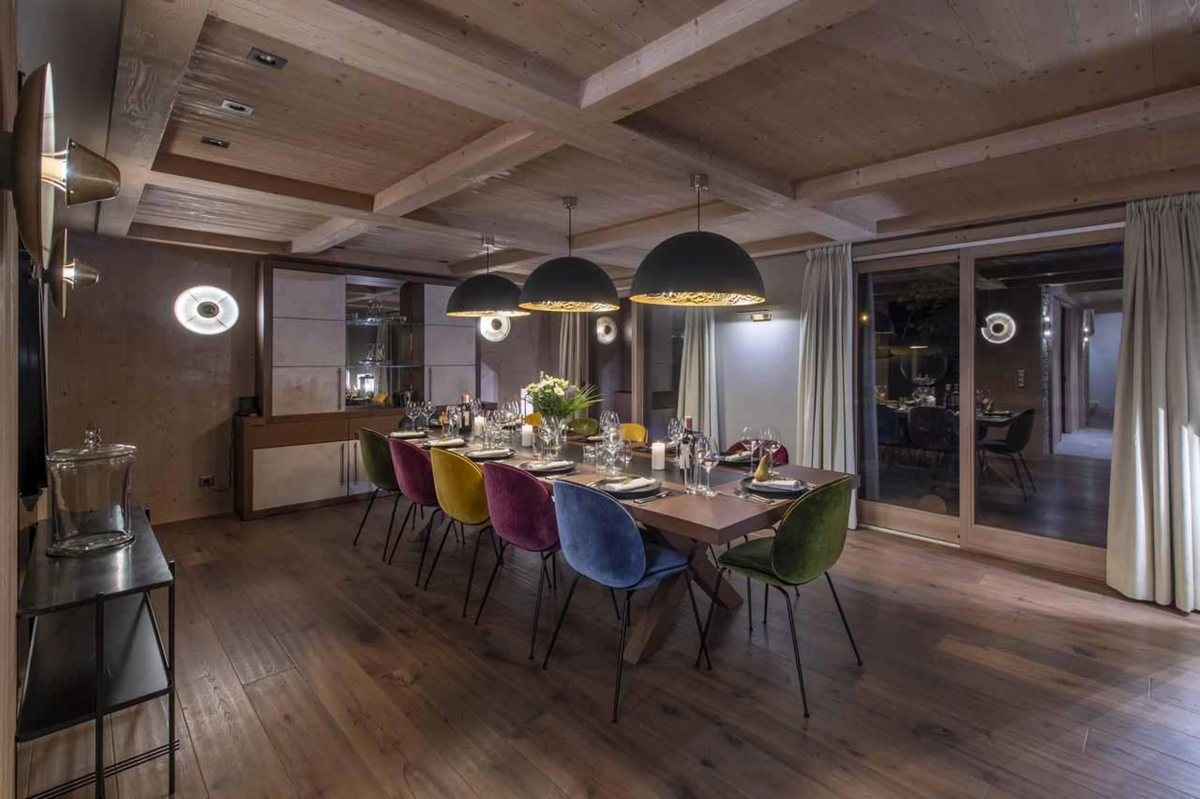 Dining room at Chalet Altius in Meribel