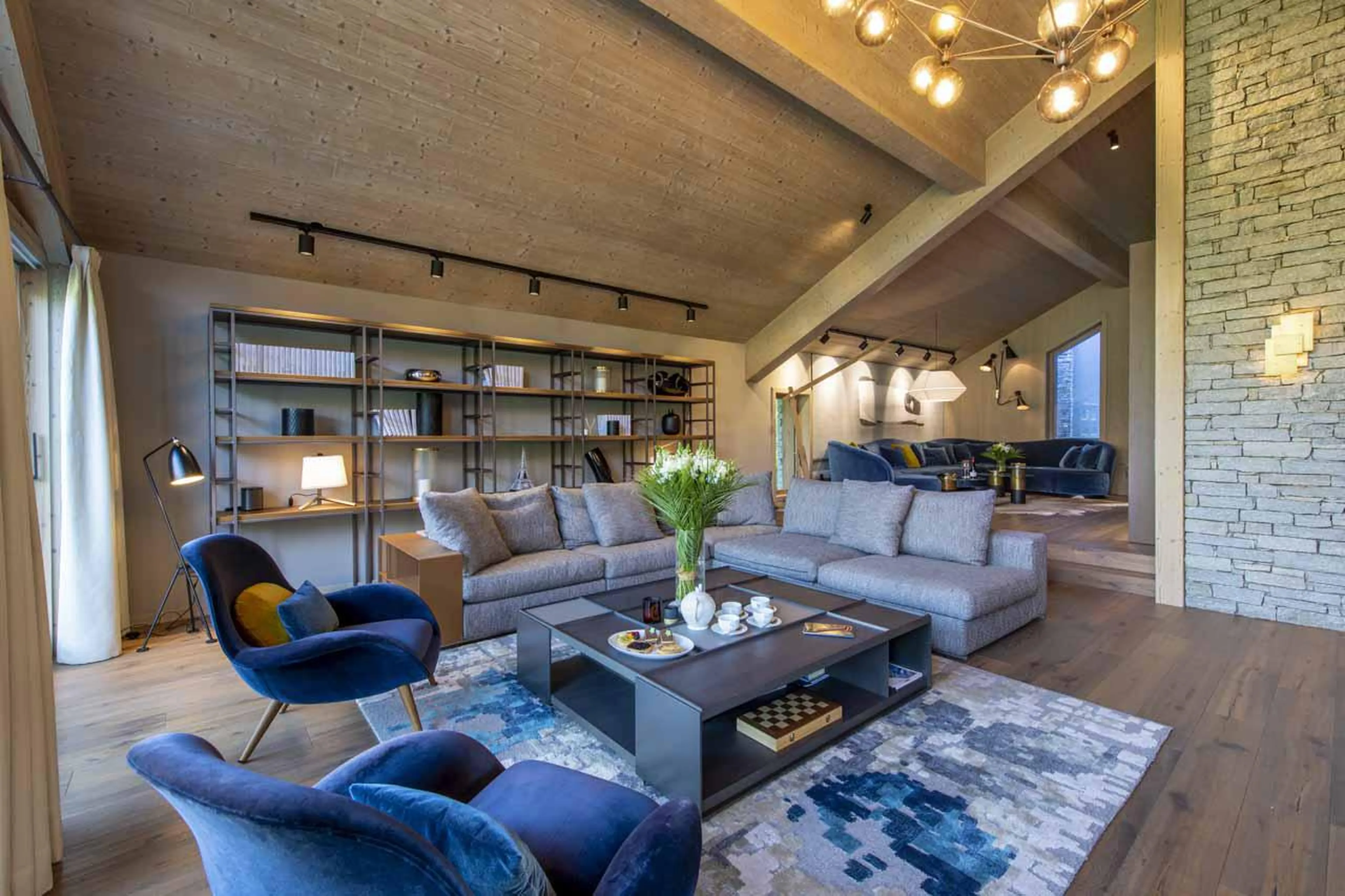 Living area at Chalet Altius in Meribel