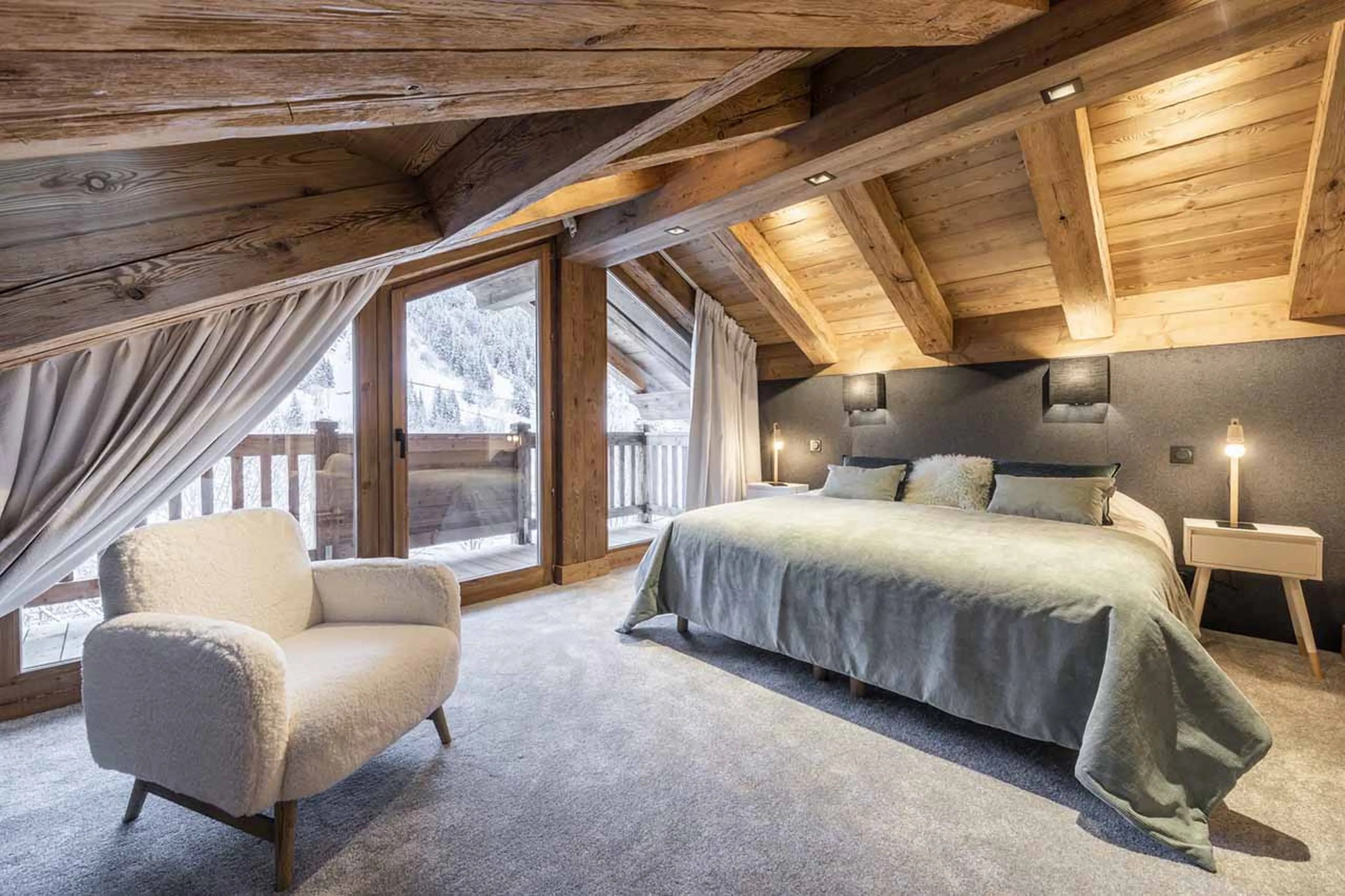 Bedroom one at Chalet Alya in Meribel