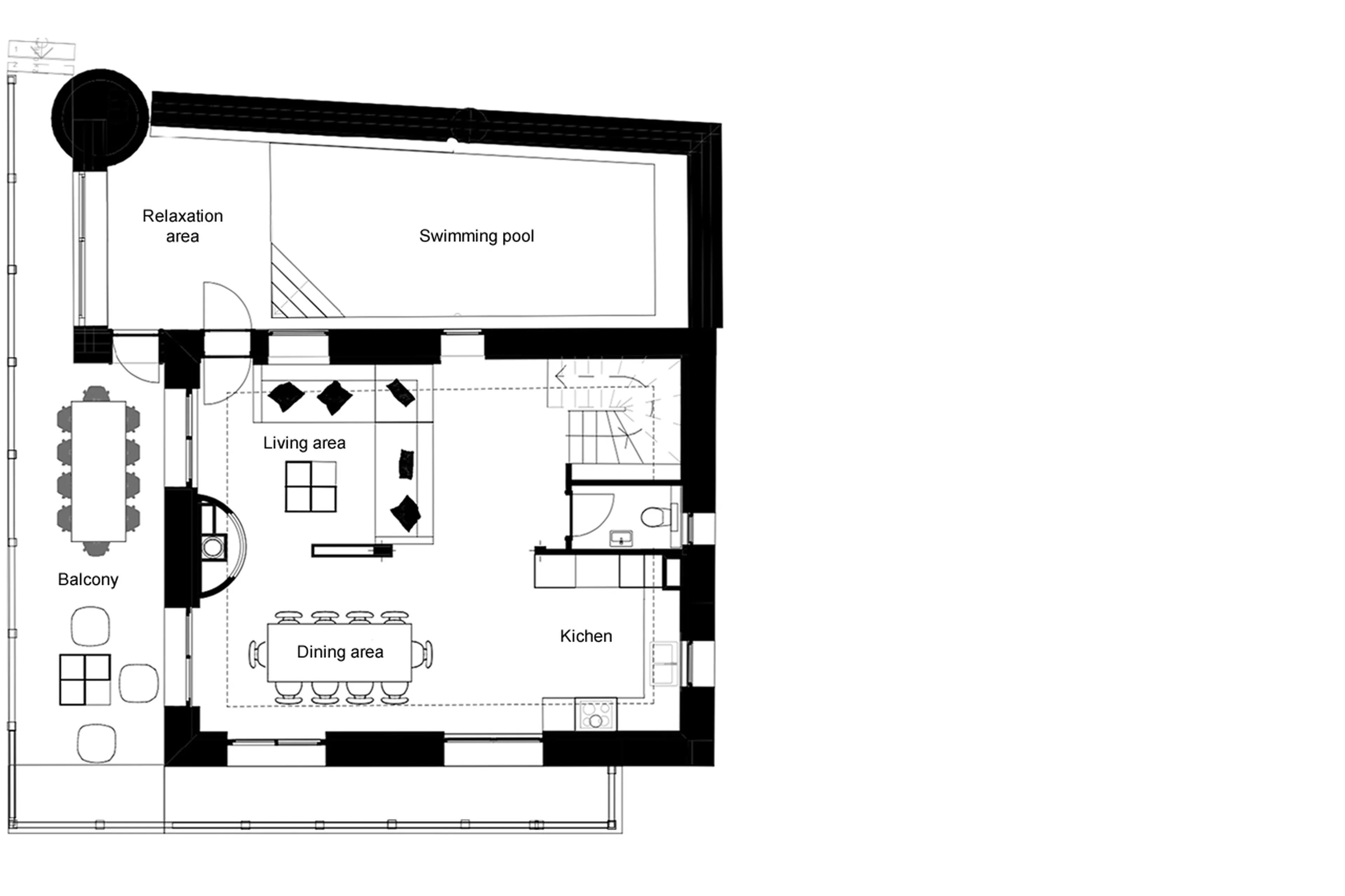 Level 1 of Chalet Alya in Meribel