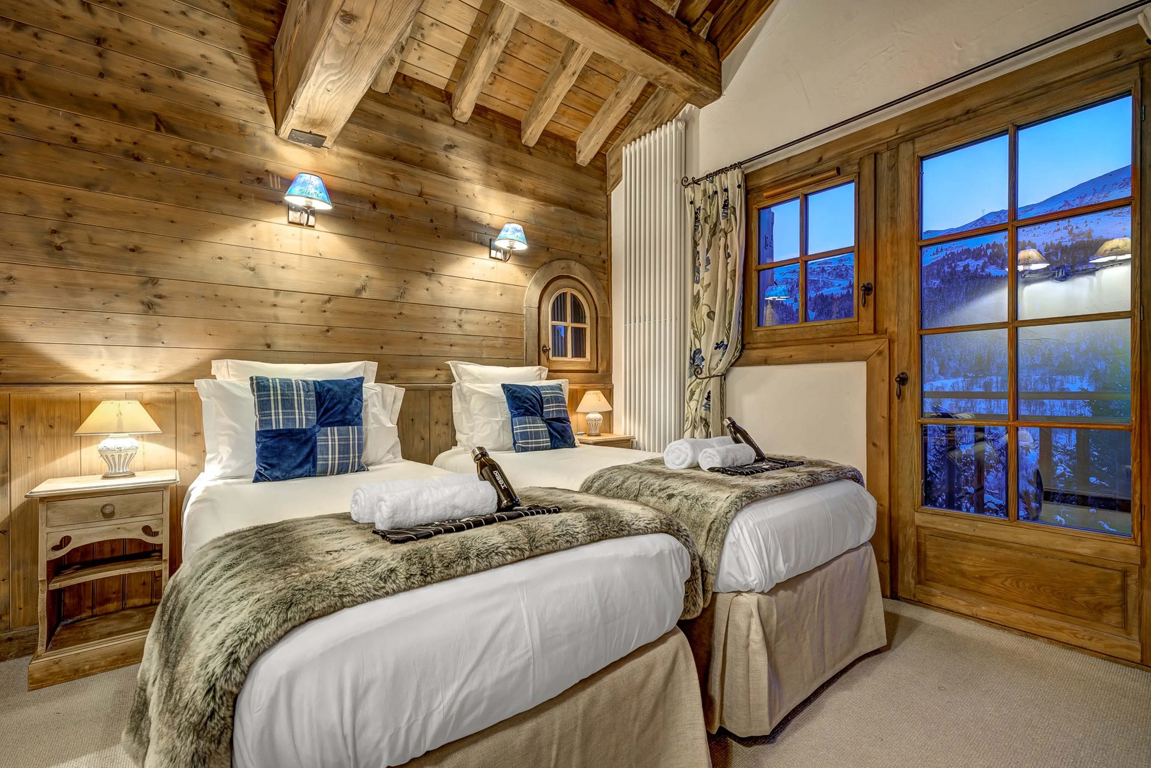 Bedroom two at Chalet Amarena in Meribel