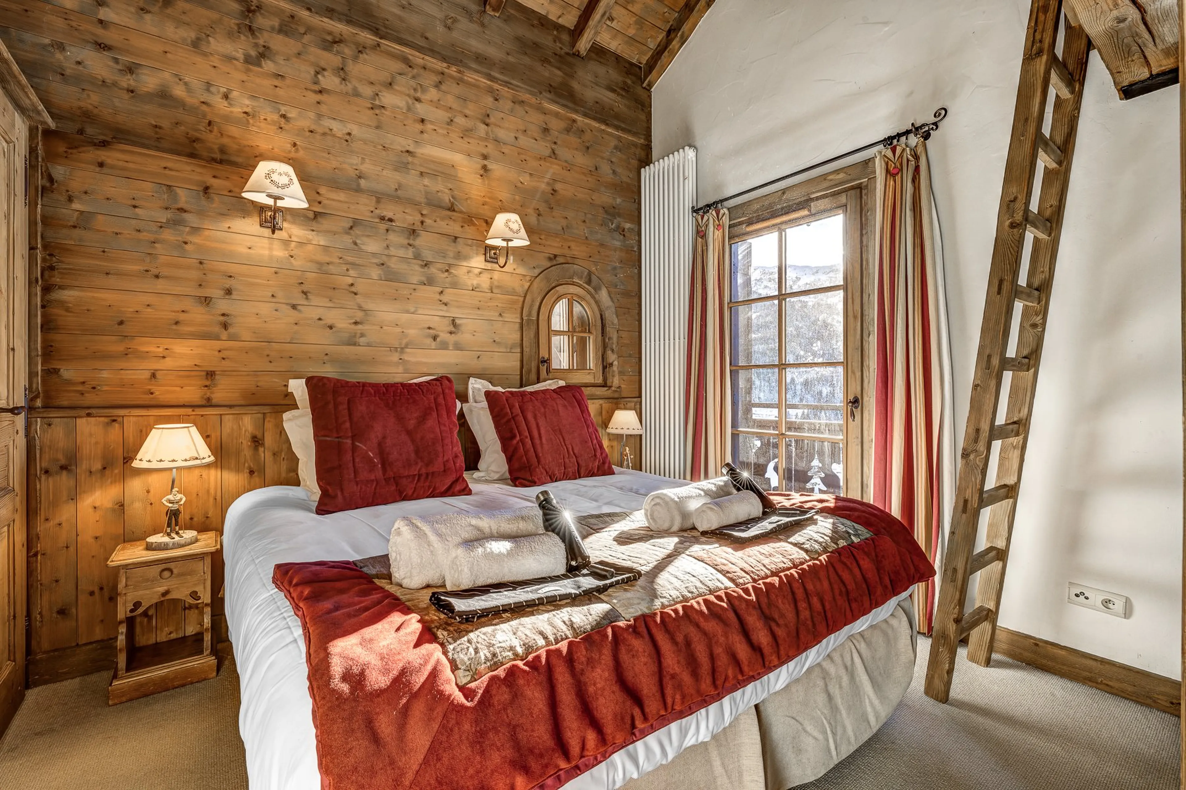 Bedroom five at Chalet Amarena in Meribel